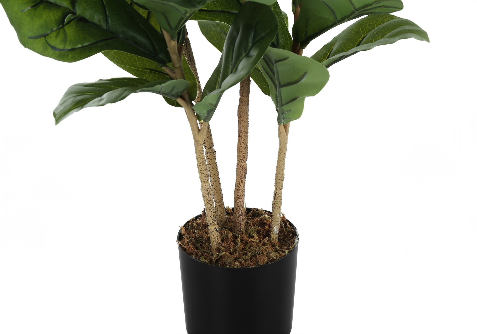 41" Tall, Artificial Plant, Fiddle Tree, Indoor, Faux, Fake, Floor, Greenery, Potted, Real Touch, Decorative - Green / Black - Best Buy Furniture