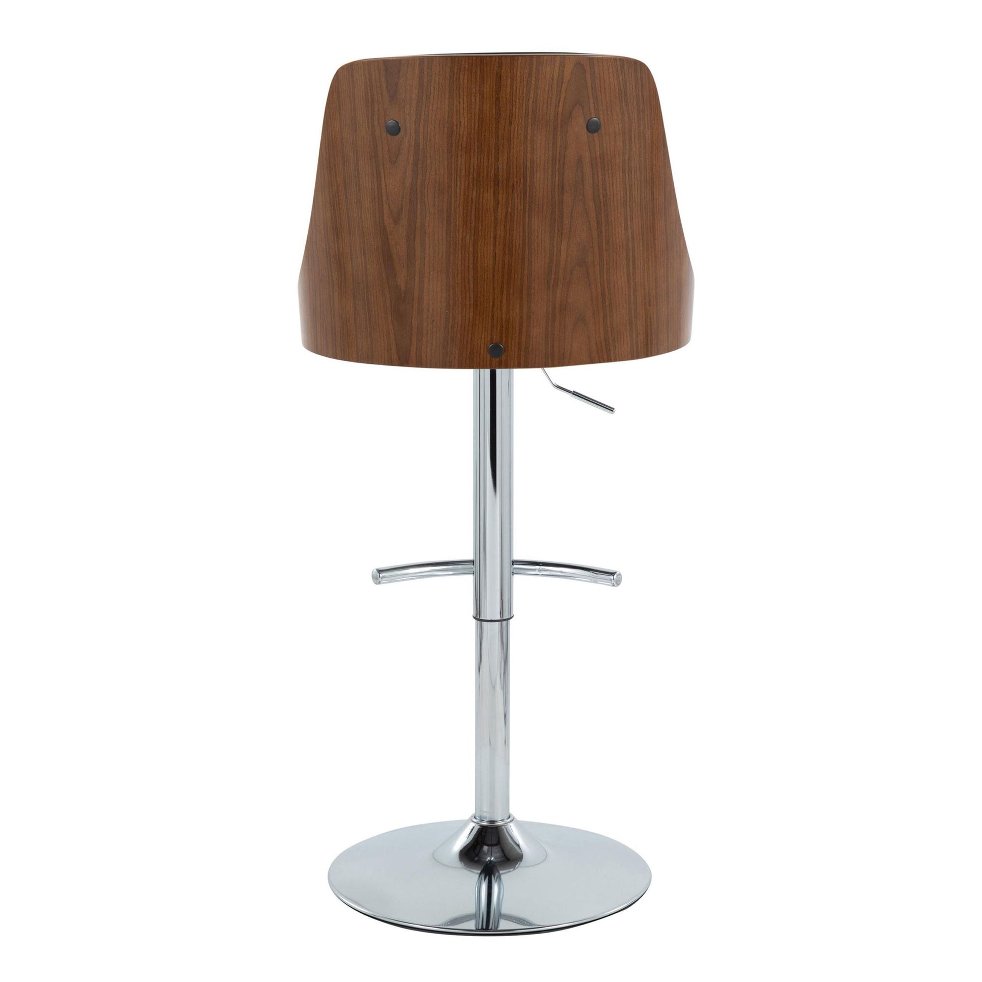Gianna - Mid Century Modern Adjustable Barstool With Swivel With Rounded T Footrest (Set of 2) - Best Buy Furniture