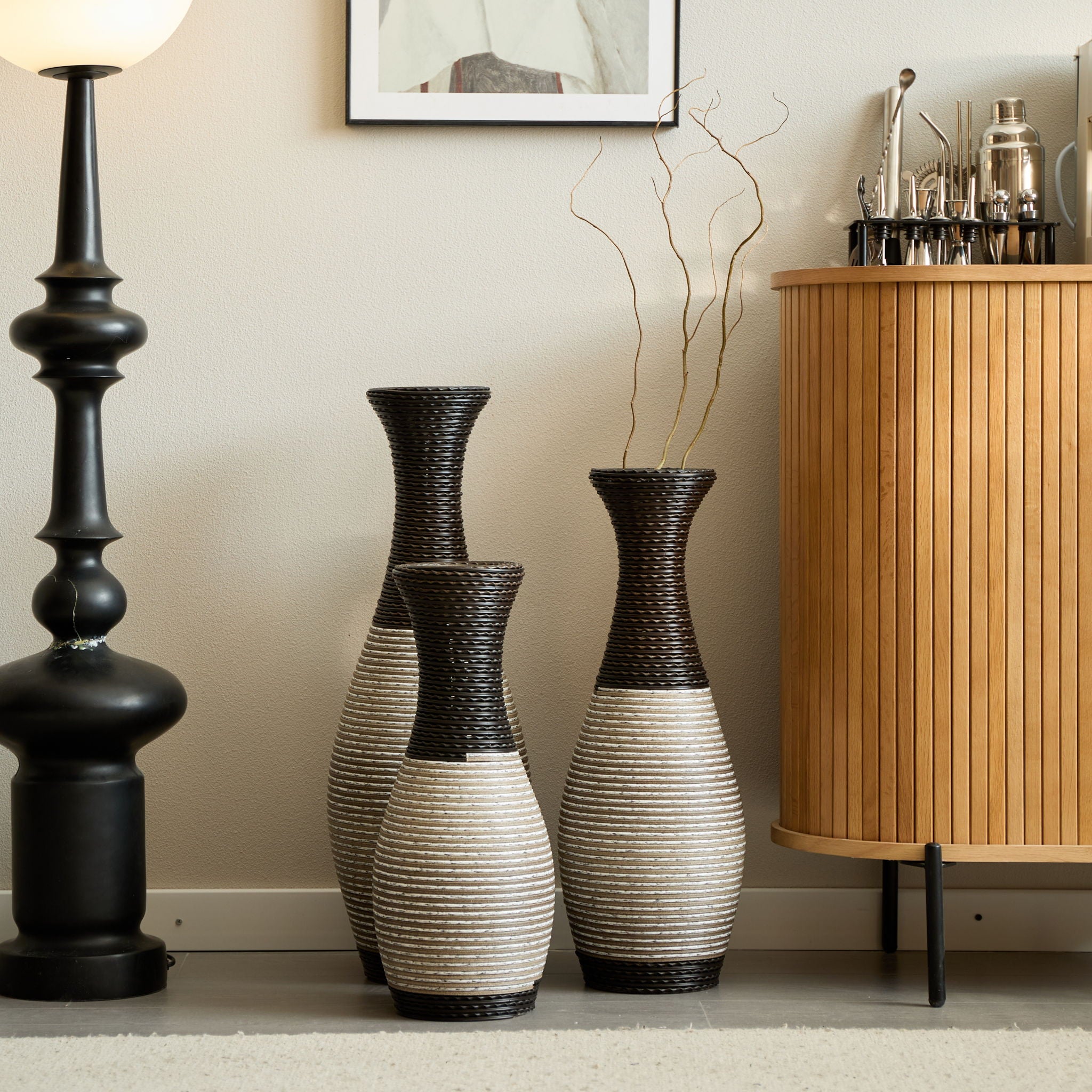Designer Floor Vases, Large Vases For Home Decor Flooring (Set of 3) - Best Buy Furniture