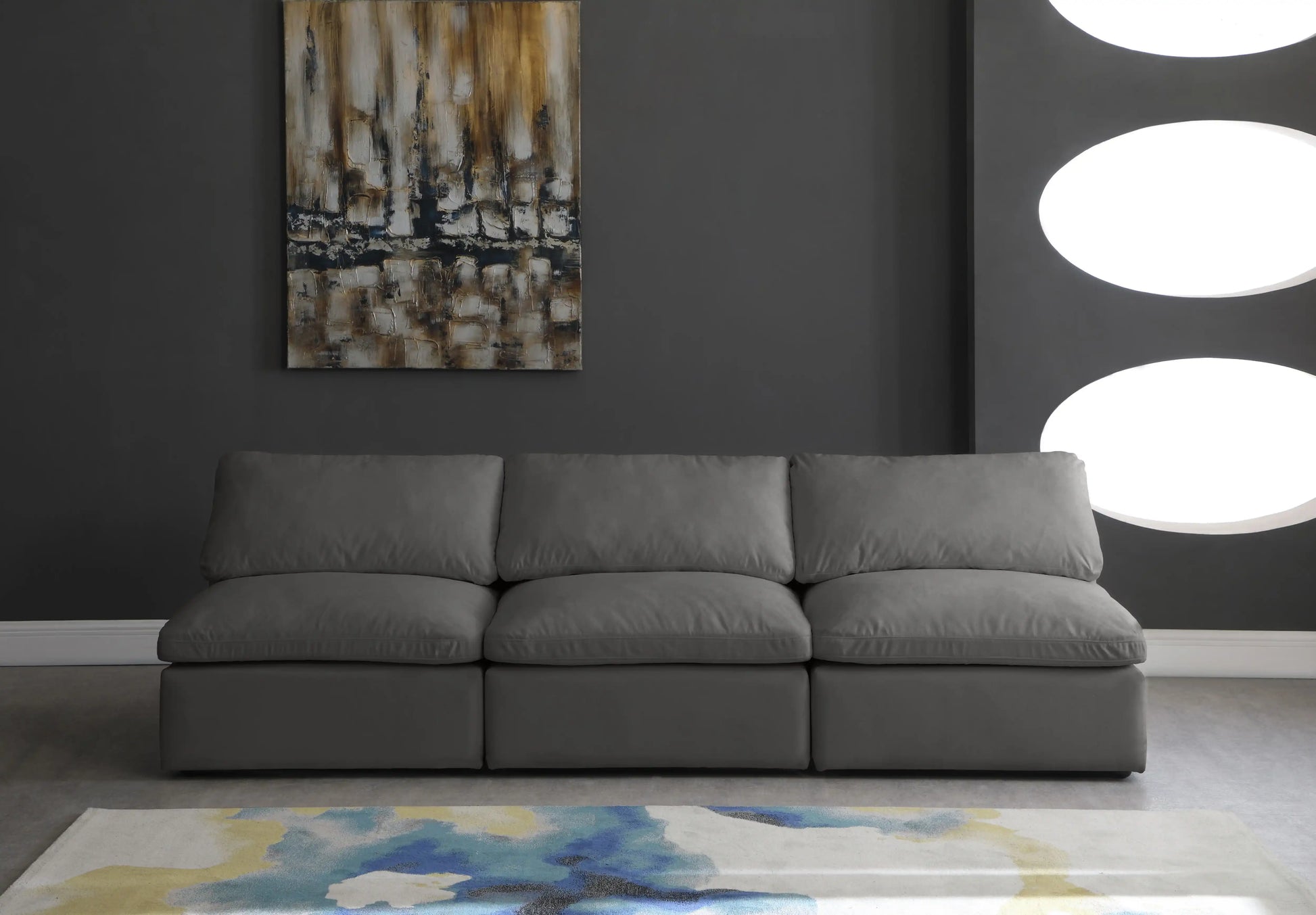 Plush - Modular Armless 3 Seat Sofa - Best Buy Furniture