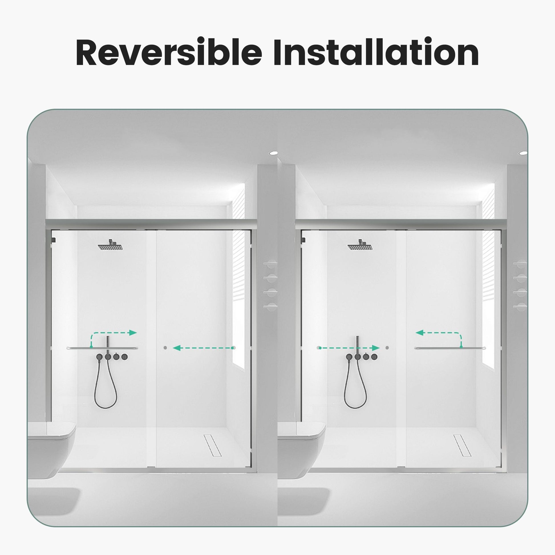 Semi-Frameless Double Sliding Shower Door, Bypass Shower Door, 1 / 4" (6Mm) Thick SGCC Tempered Glass Door - Best Buy Furniture