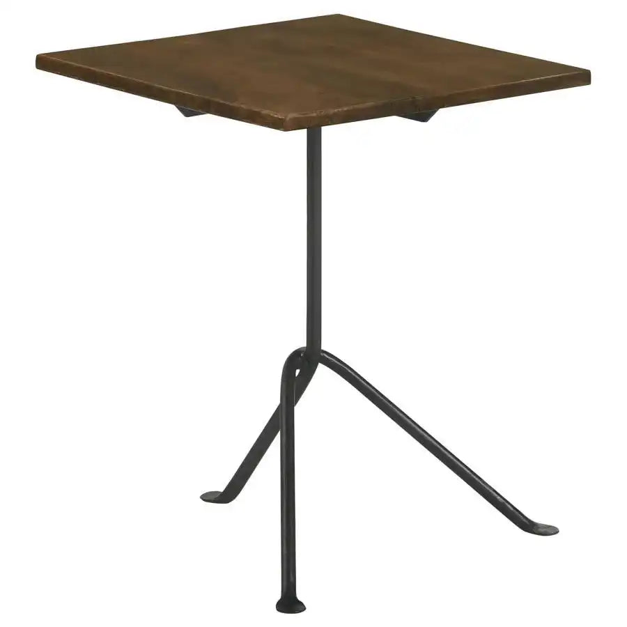 Heitor - Square Wood Top Accent Side Table - Dark Brown - Best Buy Furniture