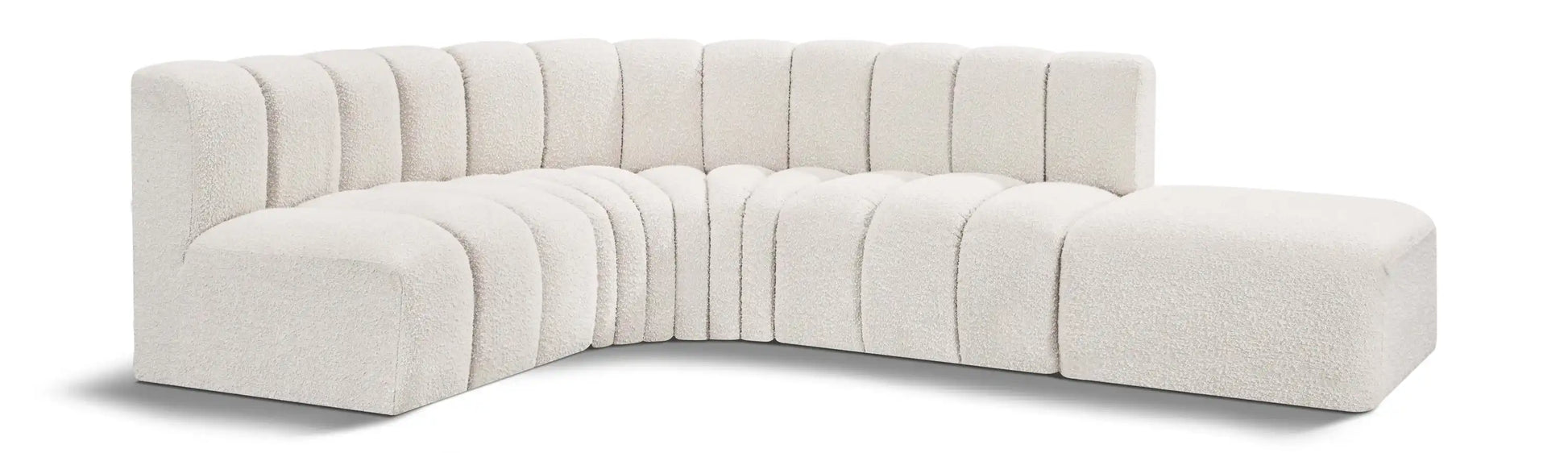 Arc - Boucle Fabric 5 Piece Corner Modular Sofa - Best Buy Furniture
