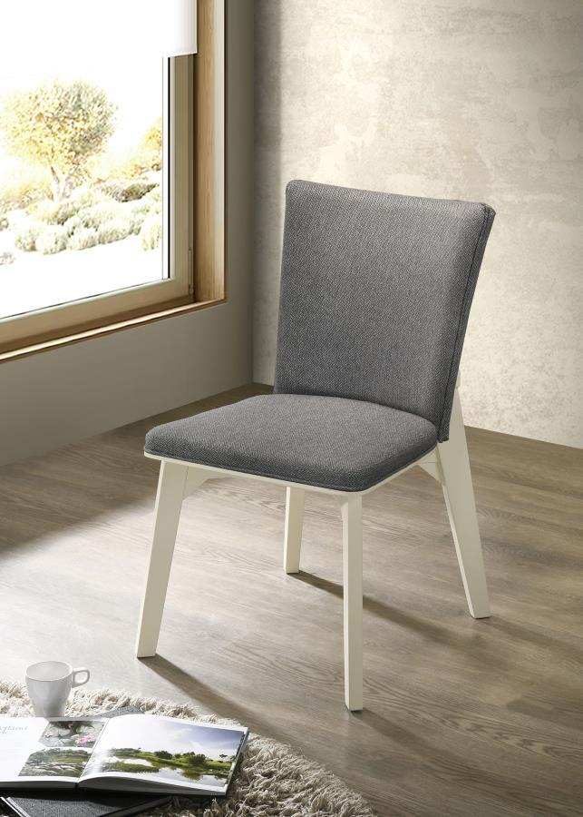 Biloxi - Upholstered Dining Side Chair (Set of 2) - Gray - Best Buy Furniture