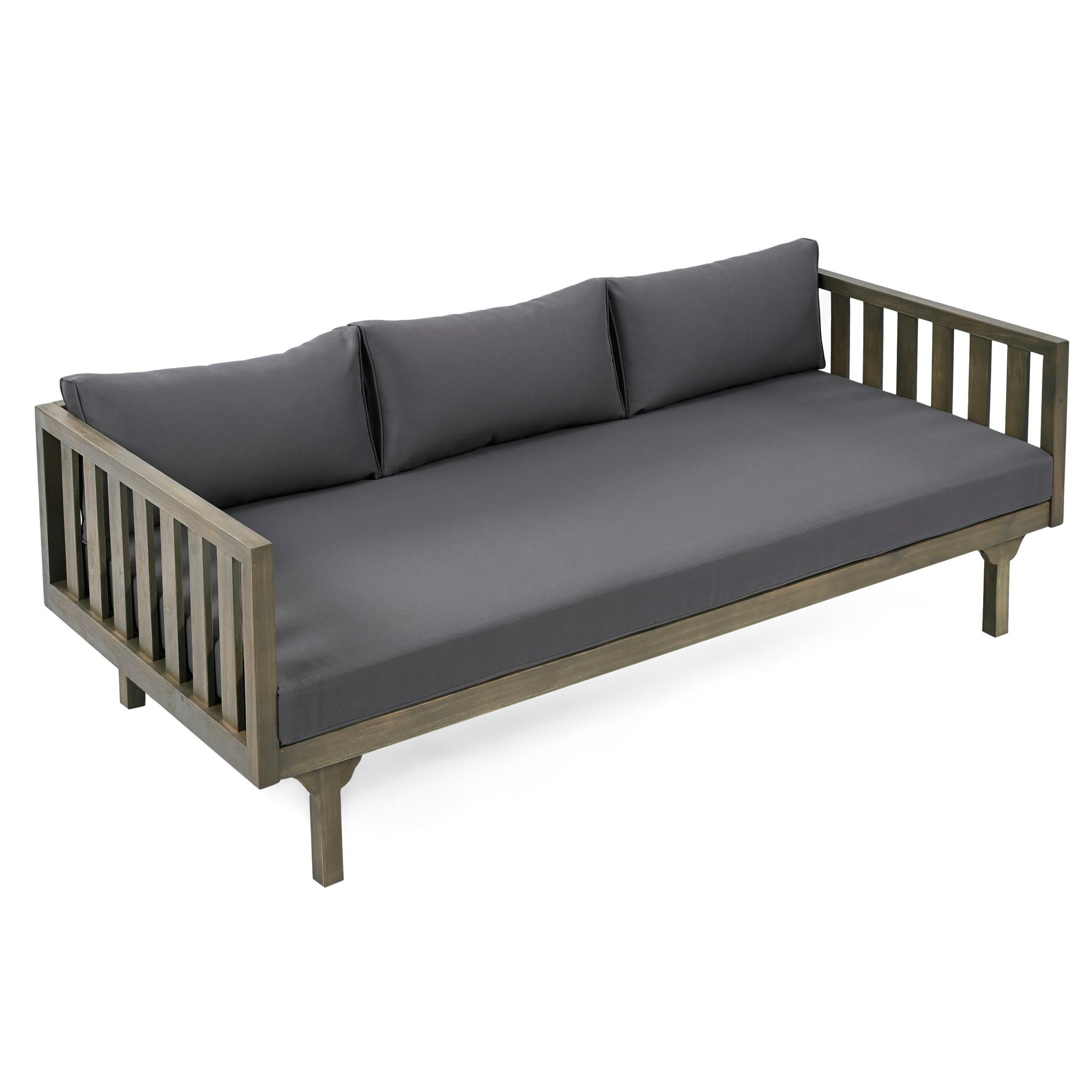 Claremont - 3 Seater Daybed Teak Acacia Wood Water Resistant Cushions - Best Buy Furniture