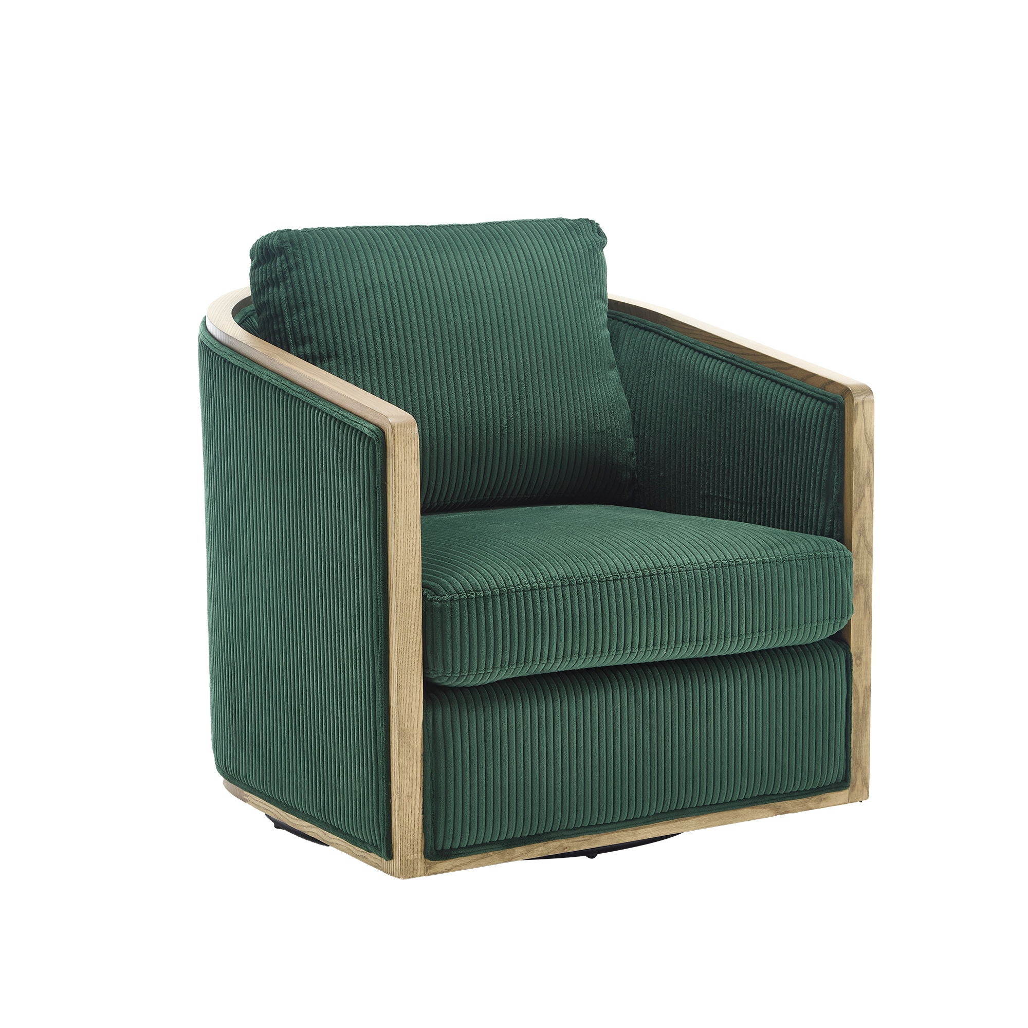 Corduroy Barrel Chair, 360 Degree Swivel - Best Buy Furniture