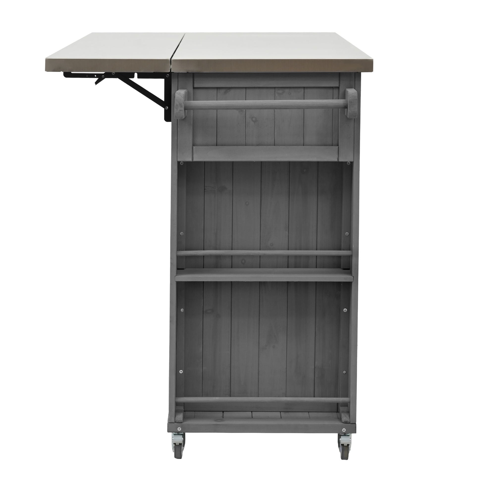 Outdoor Kitchen Island With Stainless Steel Top, Ample Storage Space, Towel And Spice Racks And A Bottle Opener - Best Buy Furniture
