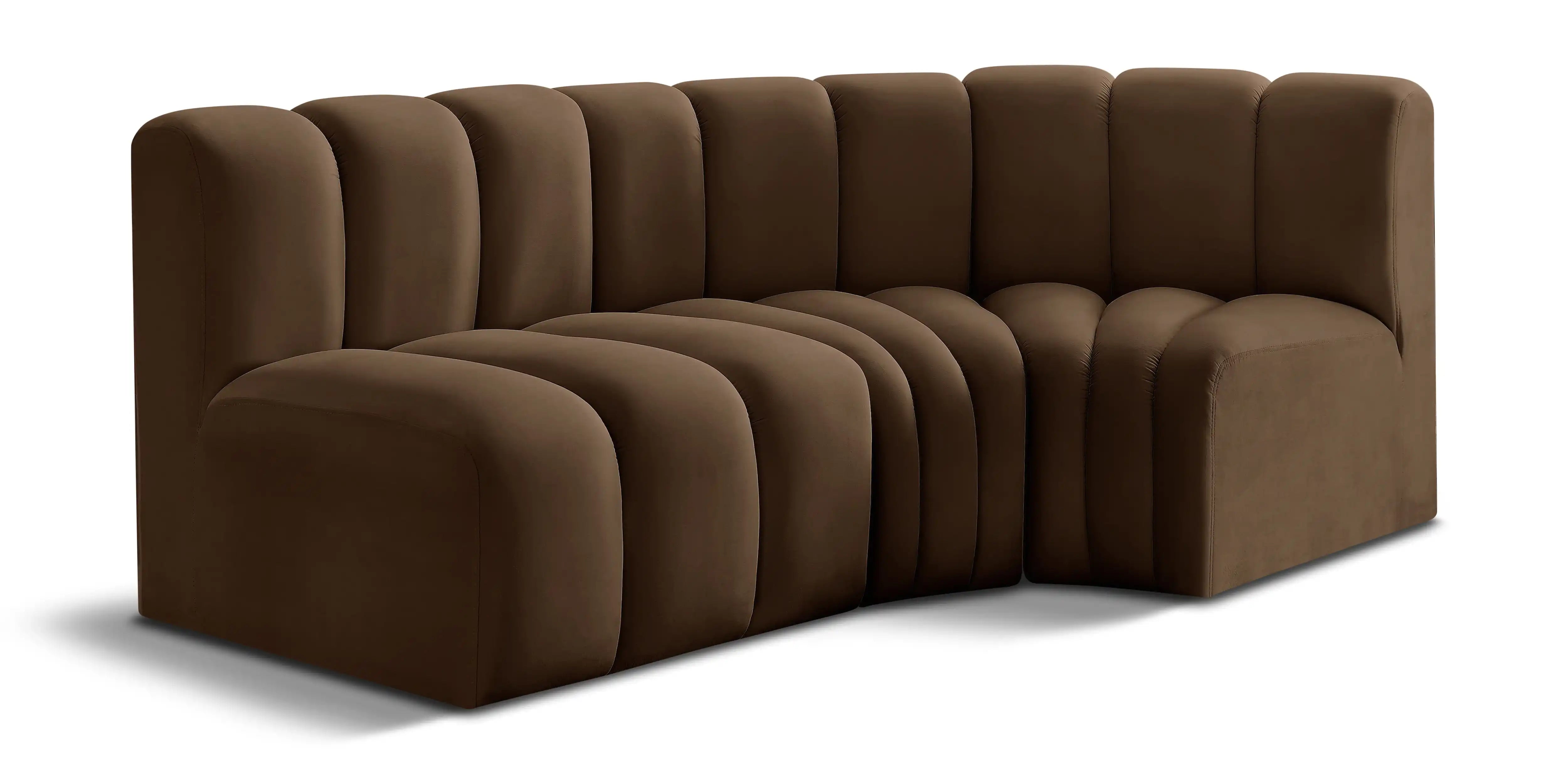Arc - Velvet 3 Piece Sofa - Best Buy Furniture