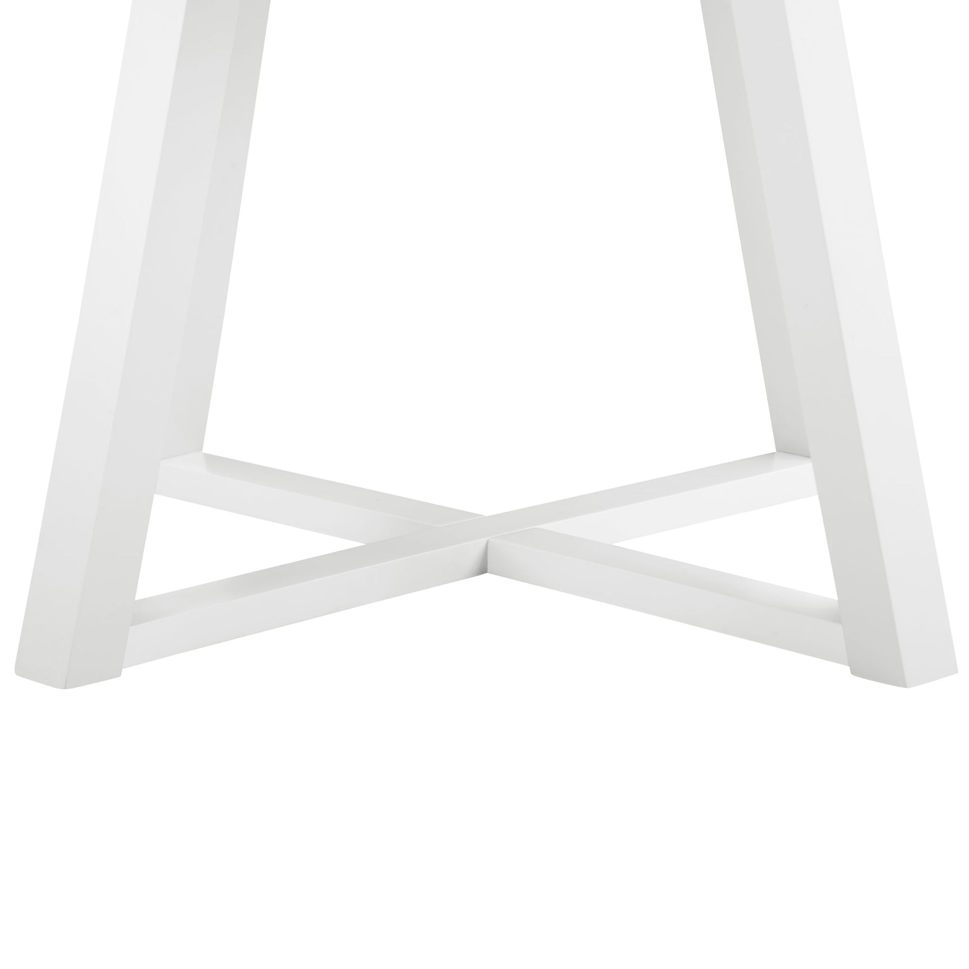 Edo - 5 Piece Dining Set, Trestle Dining Table With 4 Windsor Chairs - White - Best Buy Furniture
