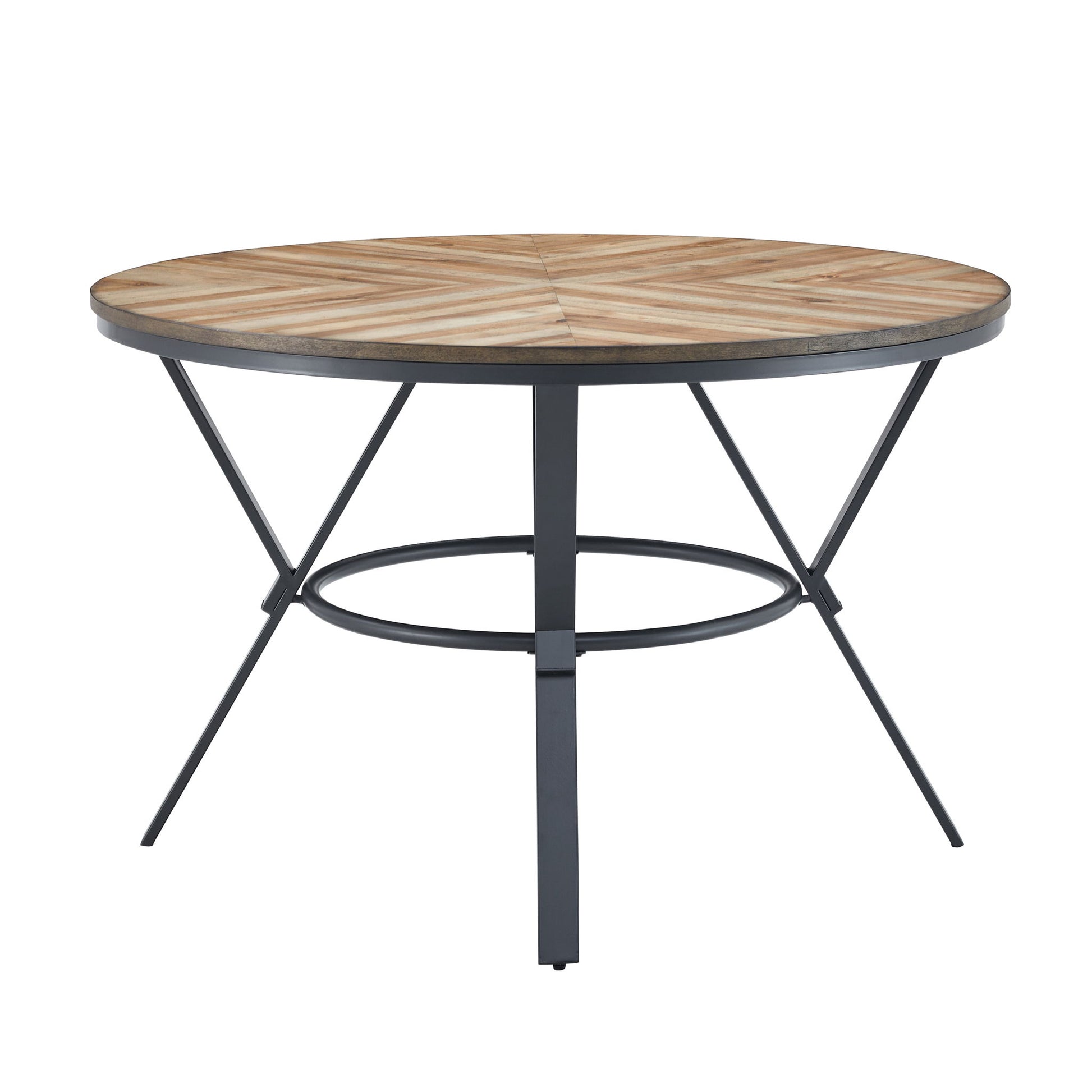 Contemporary Indoor Dining Set With Metal Legs, Birch, And Metal - Black / Natural - Best Buy Furniture
