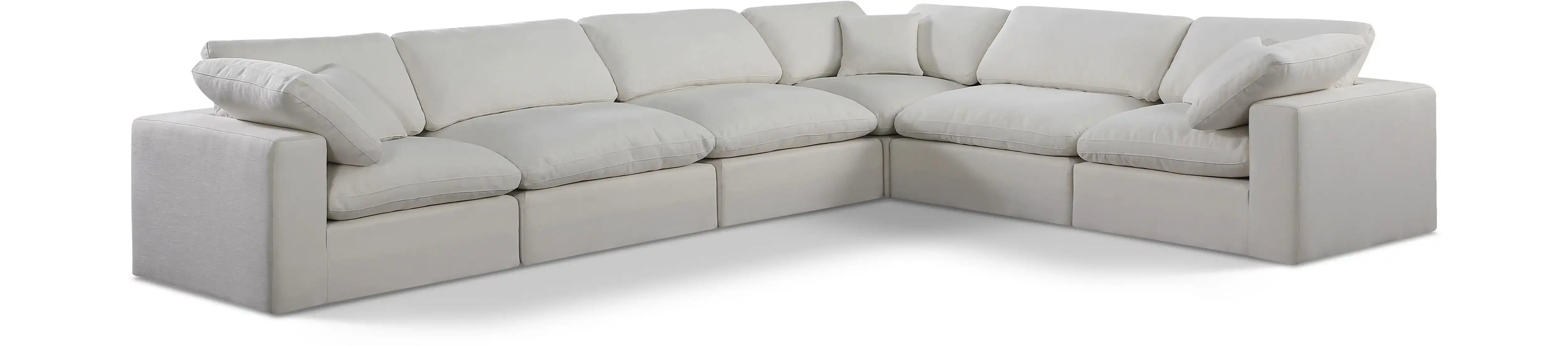 Comfy - 6 Piece Linen Modular Corner Sectional - Best Buy Furniture