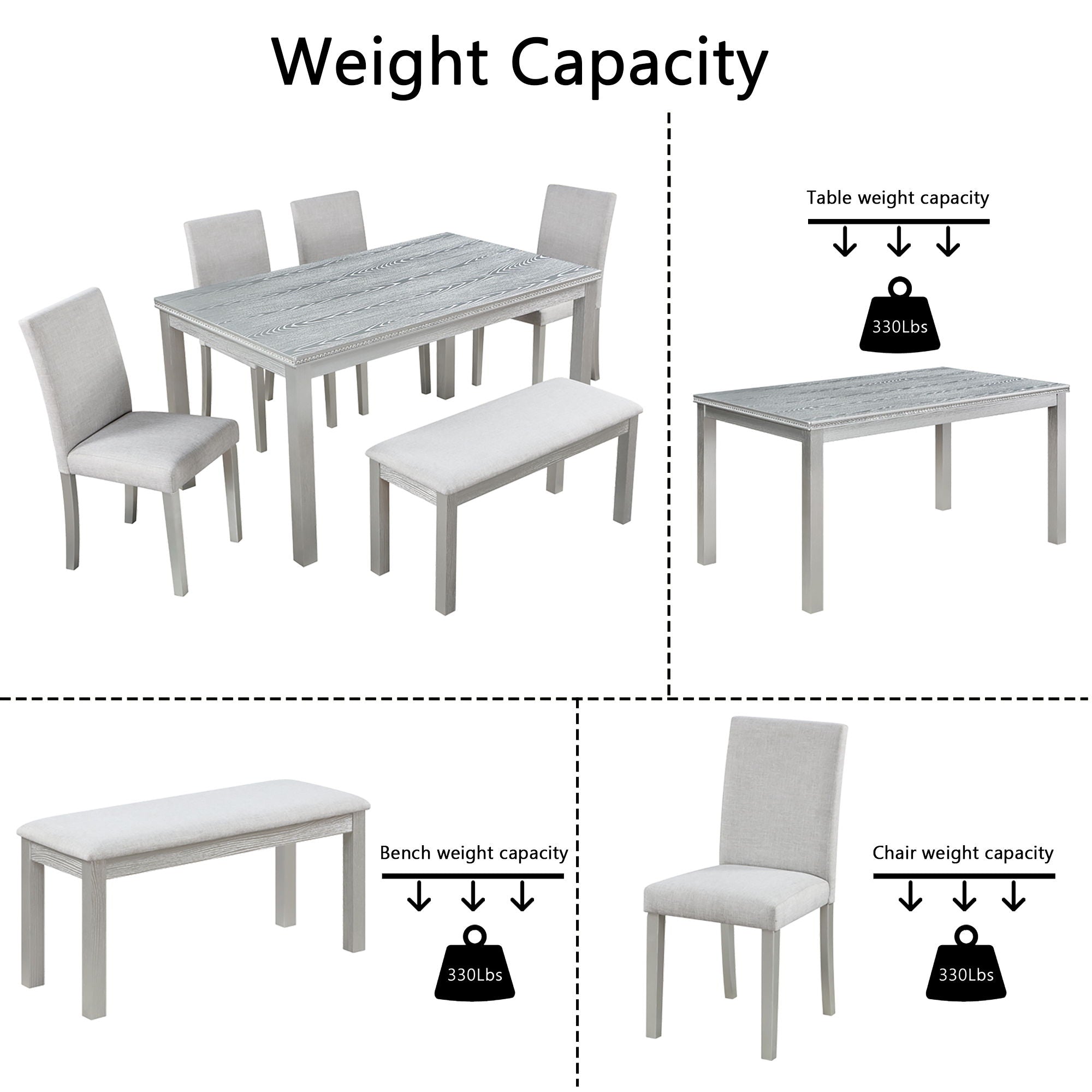Dining Table Set With Crystal Decoration And Upholstered Chairs - Best Buy Furniture