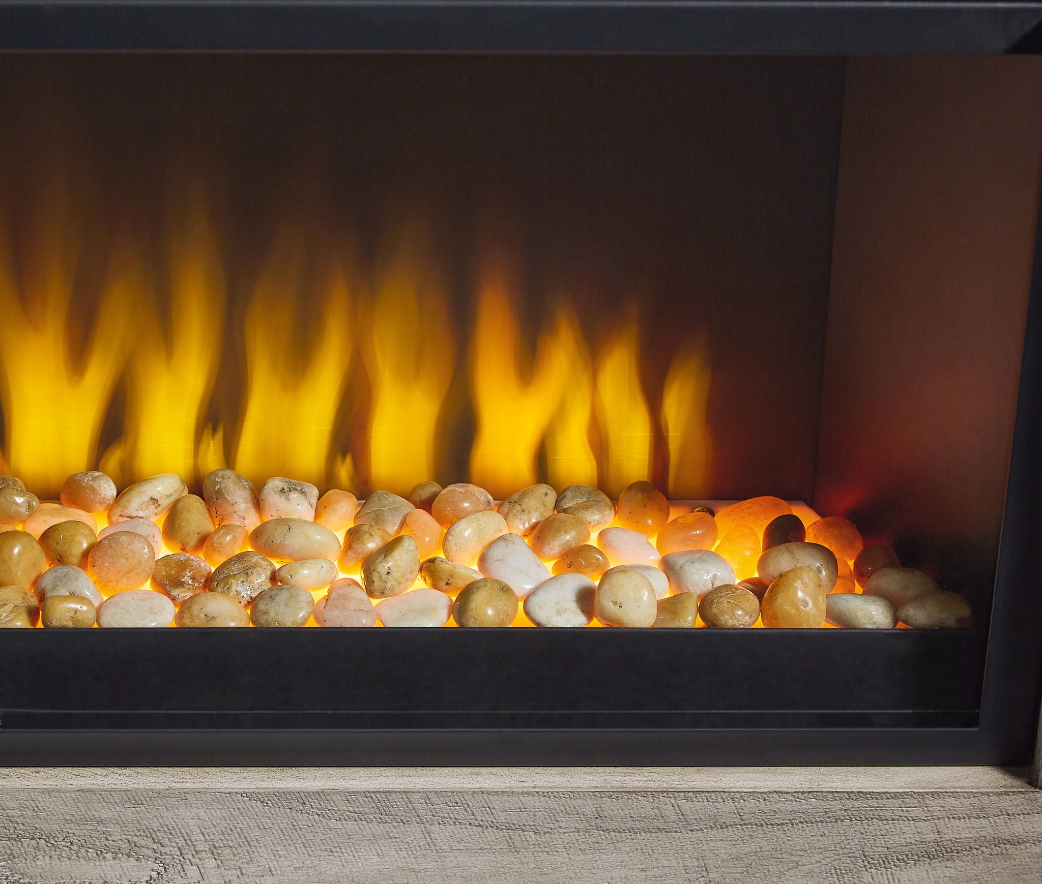 Entertainment Accessories - Wide Fireplace Insert - Black - Best Buy Furniture