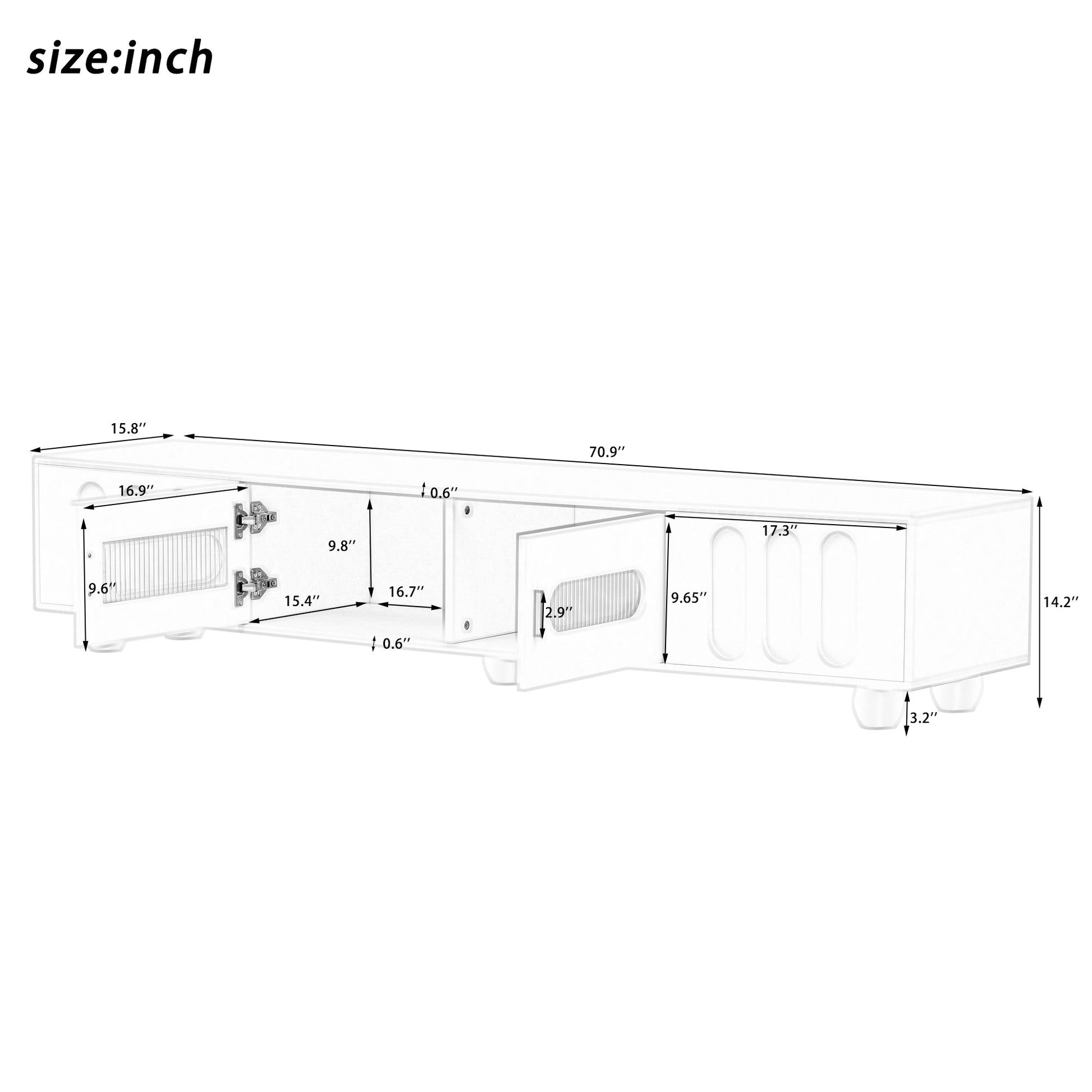Modern TV Stand For TVs Up To 80", 2 Drawers And Cabinet - Best Buy Furniture