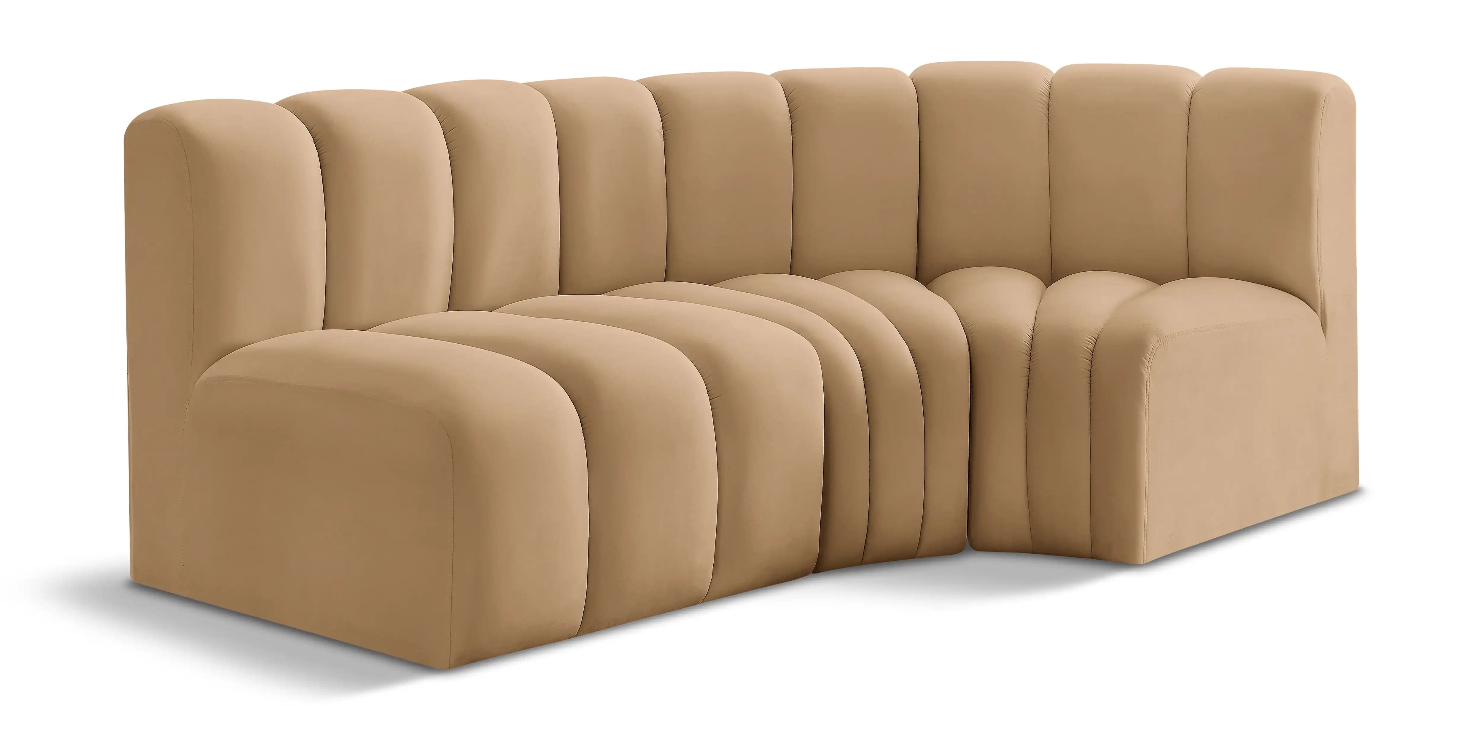 Arc - Velvet 3 Piece Sofa - Best Buy Furniture