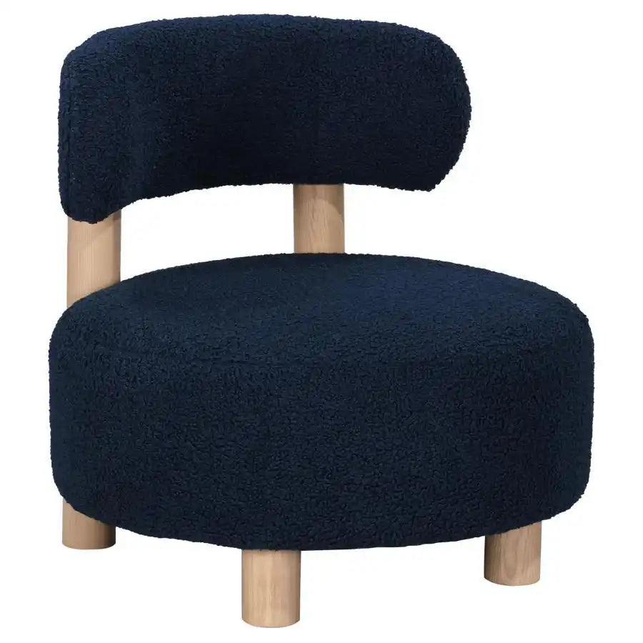 Zonie - Boucle Upholstered Barrel Back Accent Chair - Best Buy Furniture