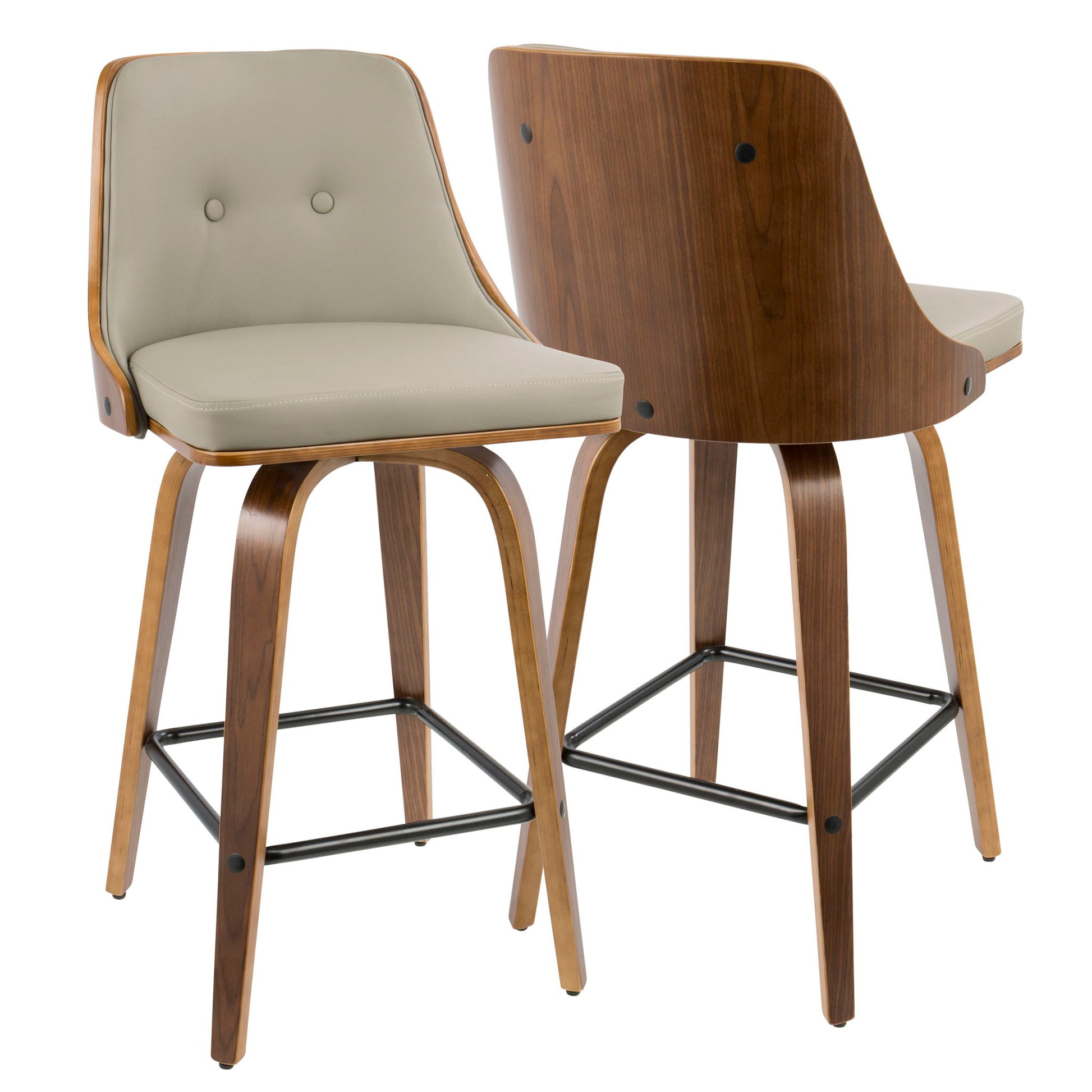 Gianna - Mid Century Modern Counter Stool (Set of 2) - Best Buy Furniture