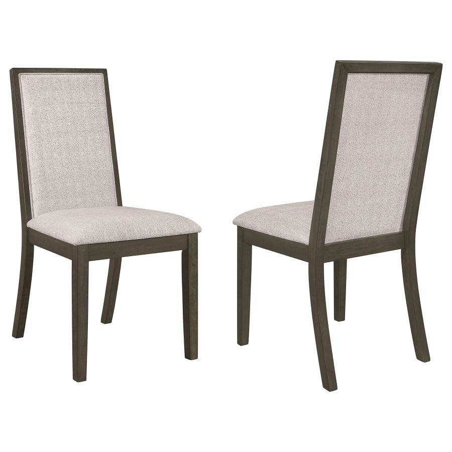 Kelly - Upholstered Dining Side Chair (Set of 2) - Dark Gray - Best Buy Furniture