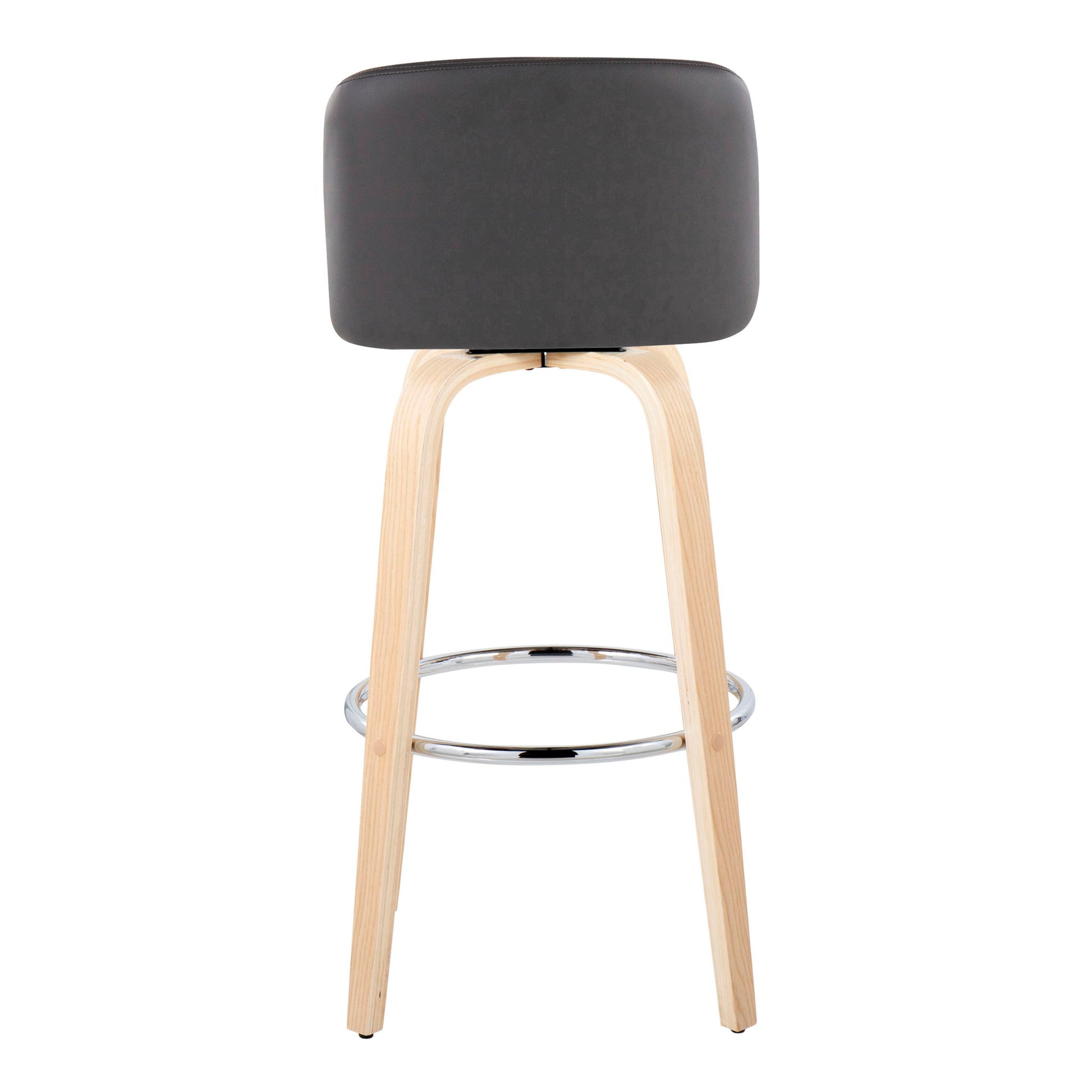Toriano - Contemporary Fixed Height Barstool & Swivel With Round Footrest (Set of 2) - Best Buy Furniture