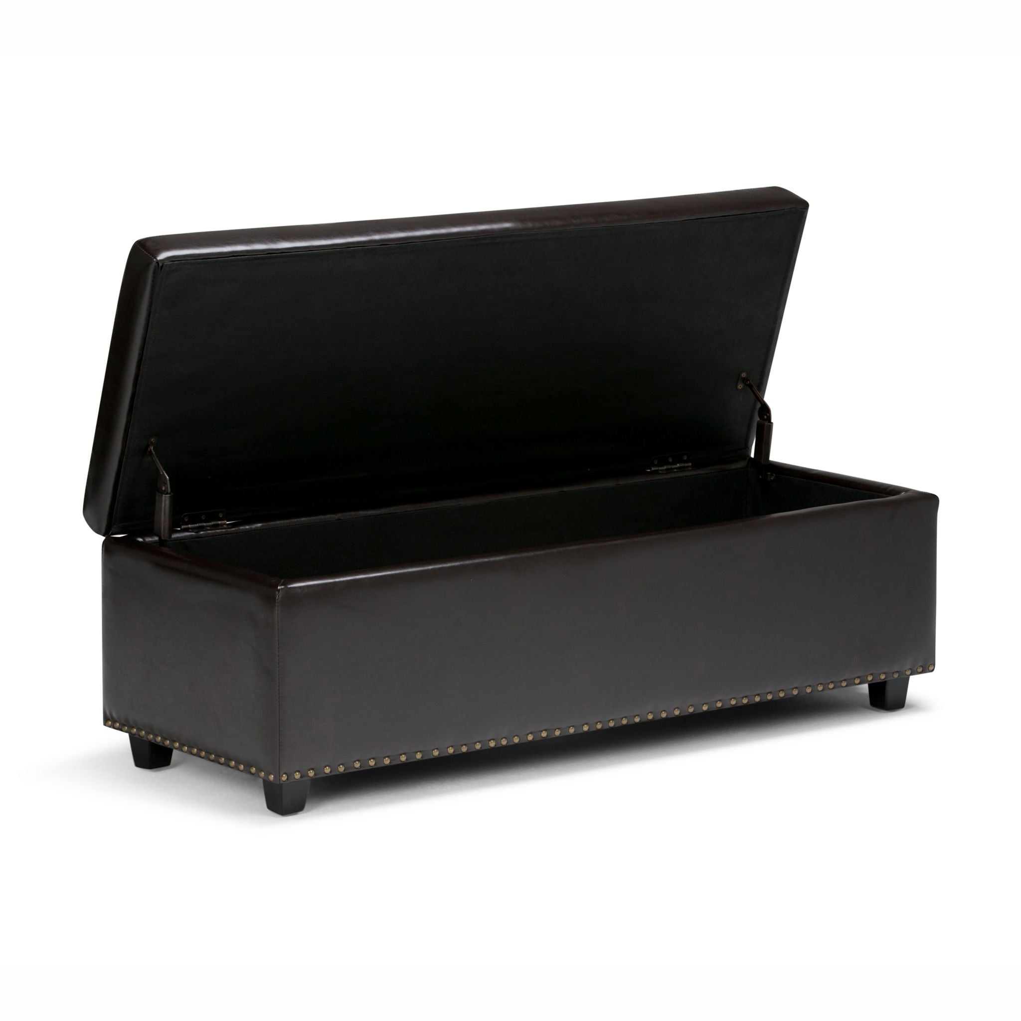 Hamilton - Storage Ottoman - Coffee Brown - Best Buy Furniture