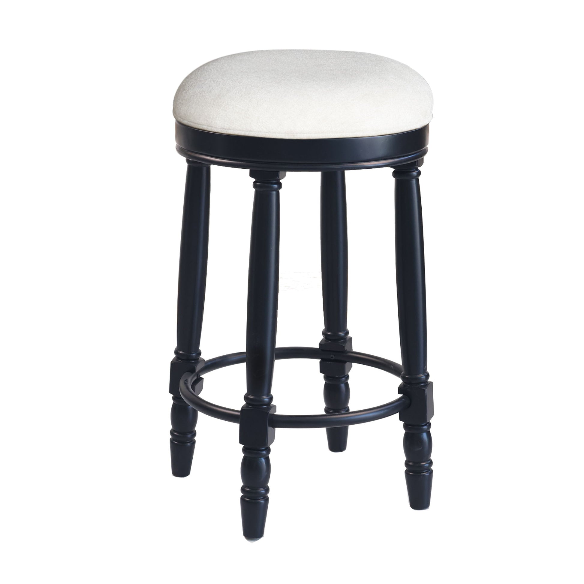 360° Swivel Wooden Barstools With Upholstered Seat, Counter Height (Set of 2) - Best Buy Furniture
