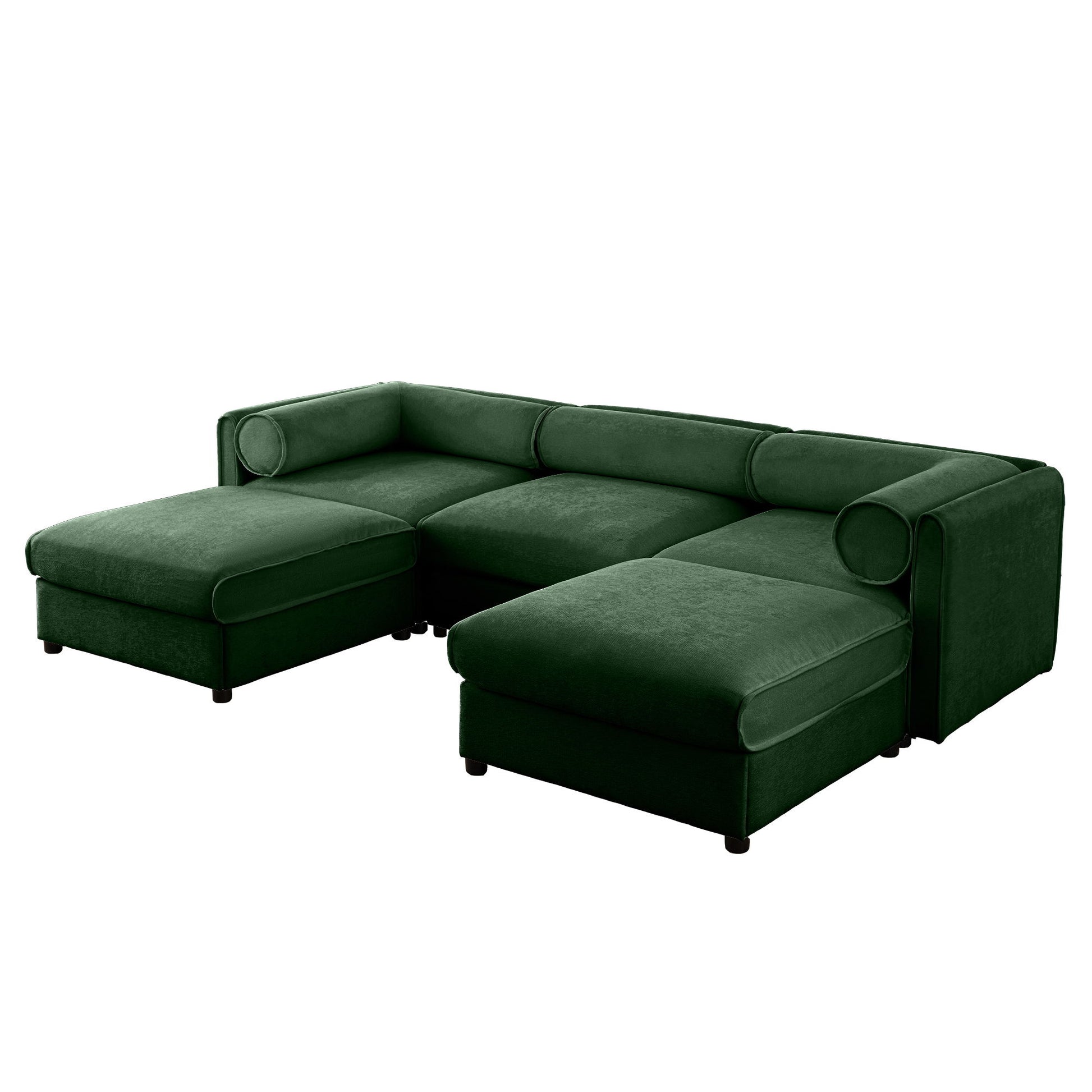 Contemporary Elegant White Chenille Sofa With Storage And Ottoman - Best Buy Furniture