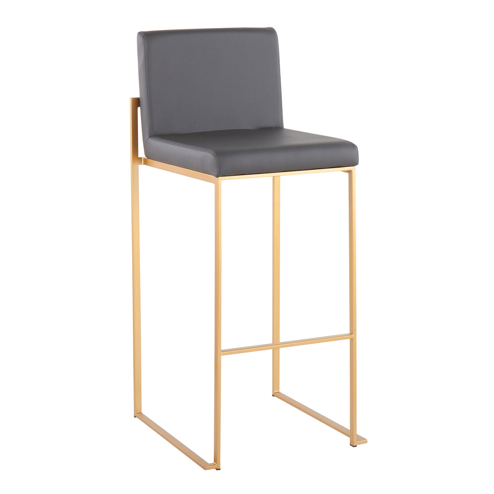 Fuji - Contemporary Design High Back Barstool (Set of 2) - Best Buy Furniture