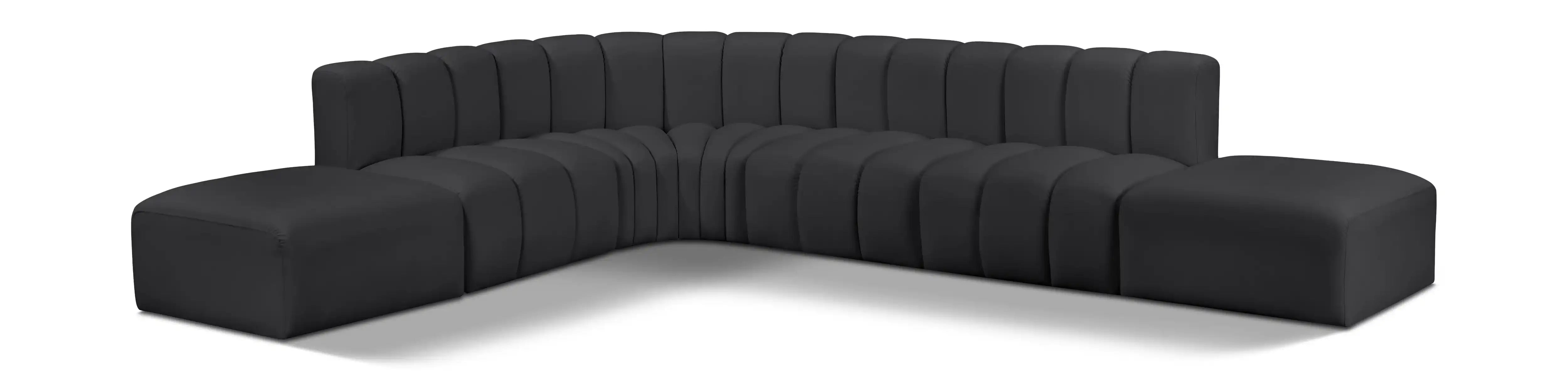 Arc - Faux Leather 7 Piece Corner Modular Sofa - Best Buy Furniture
