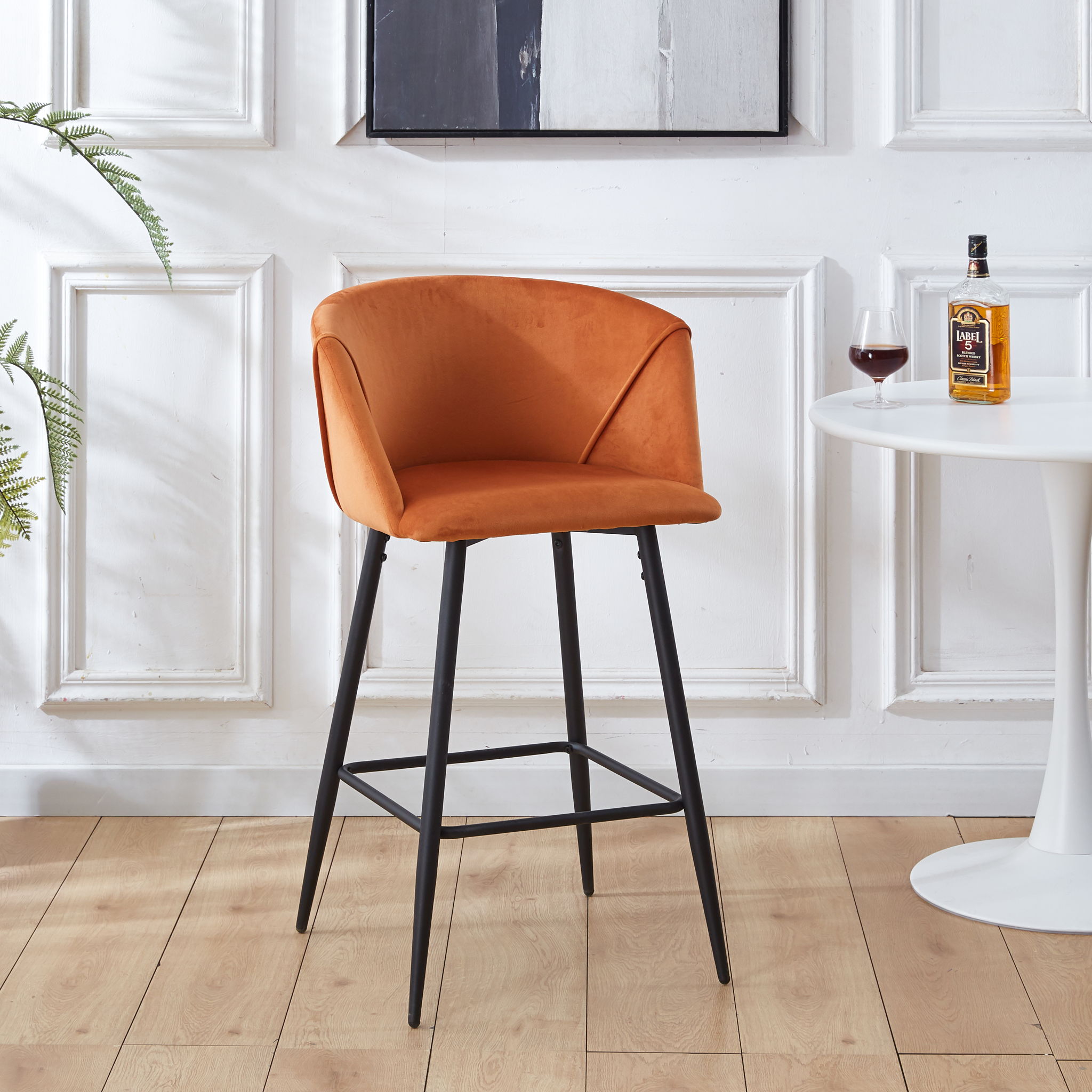 Counter Height Bar Stool Metal Legs (Set of 2) - Best Buy Furniture