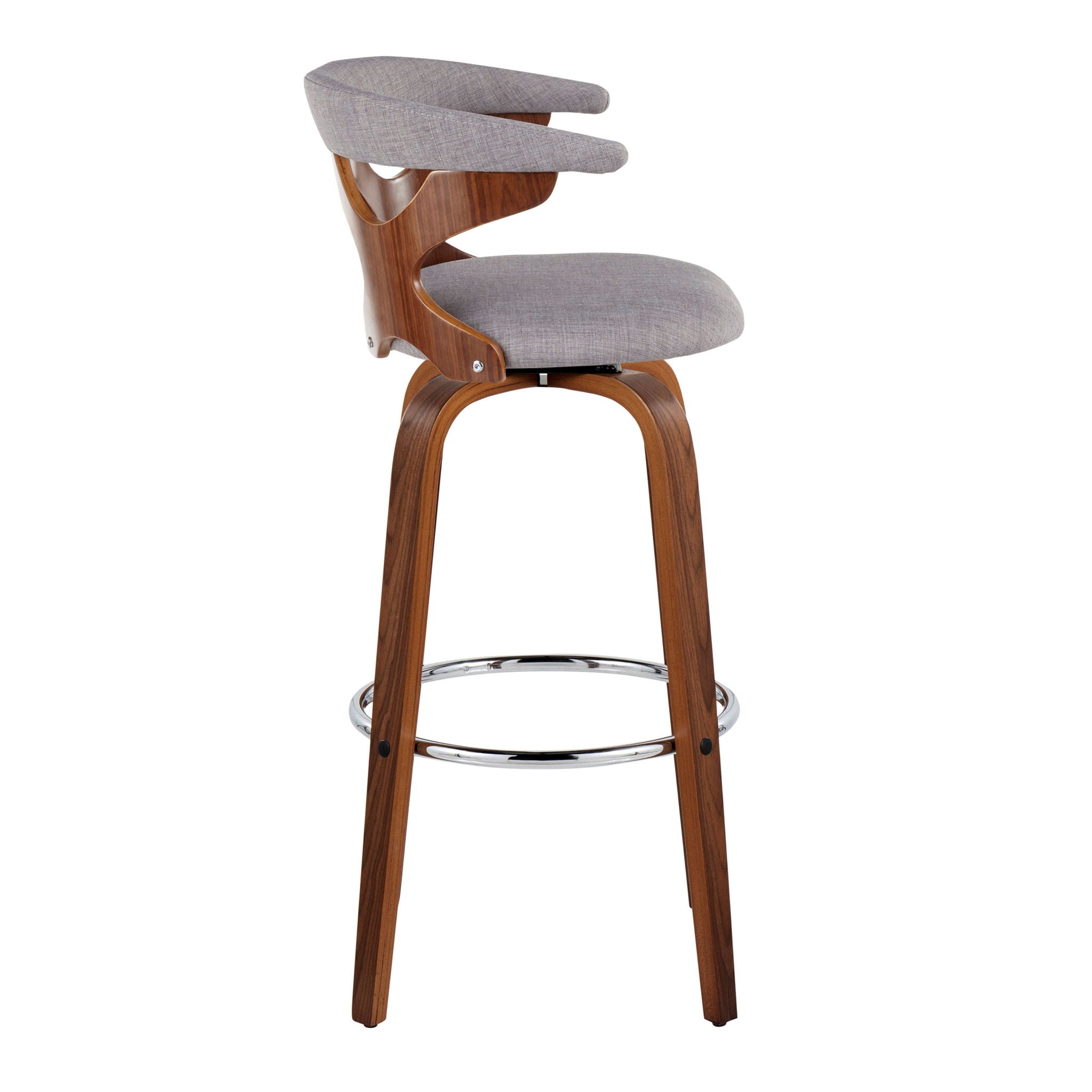 Gardenia - Mid Century Modern Fixed Height Barstool With Swivel With Round Footrest (Set of 2) - Best Buy Furniture