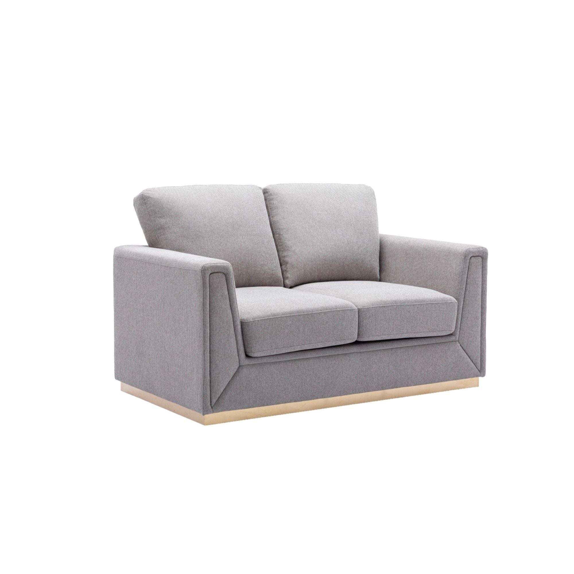 Valin - Linen Loveseat For Living Room - Gray - Best Buy Furniture