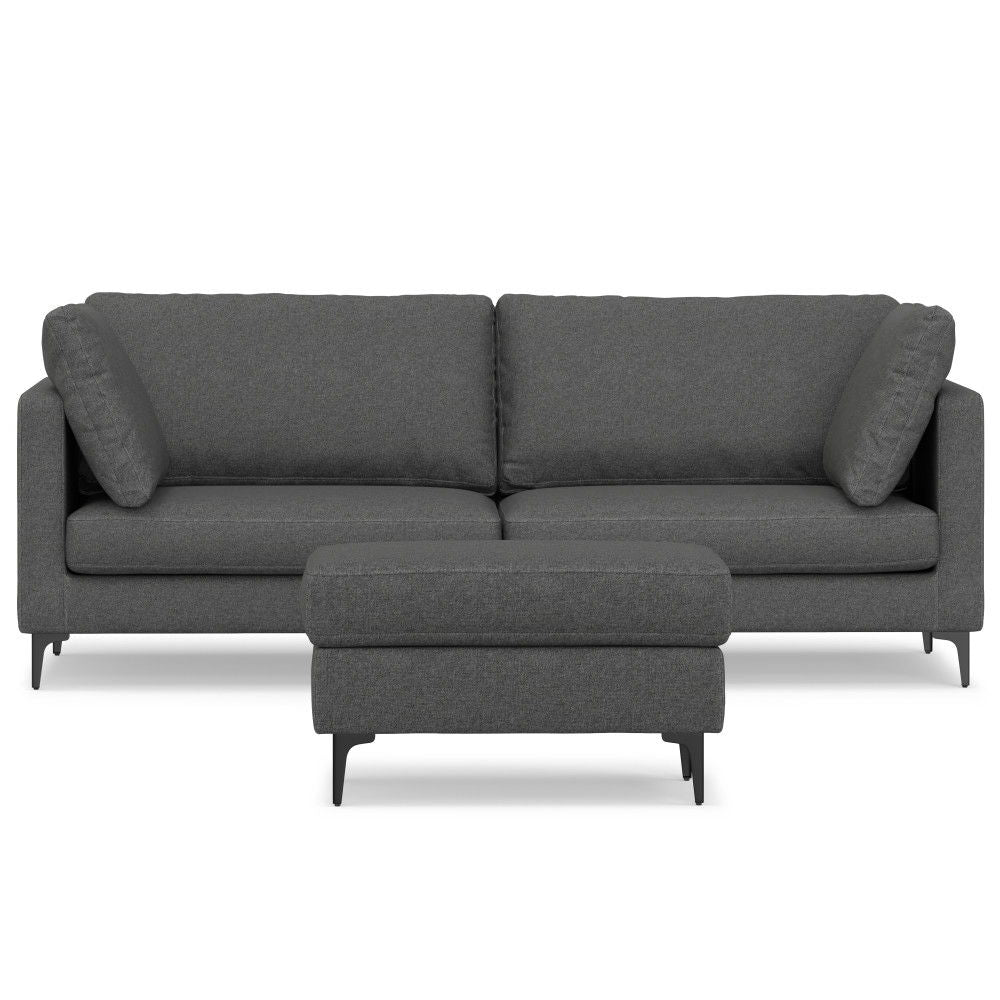 Ava - Mid Century Sofa With Ottoman Set - Best Buy Furniture