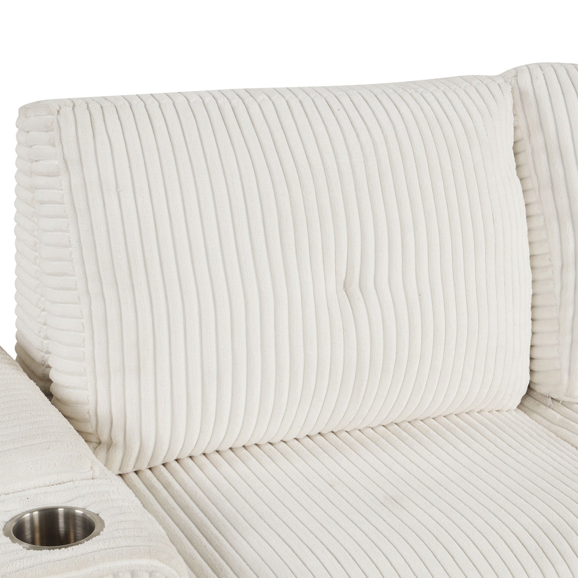 Pull-Out L-Shaped Sectional Sofa With Movable Ottoman And Stool, Large Storage Space, A Cup Holder, And 2 USB Ports For Living Room - Best Buy Furniture