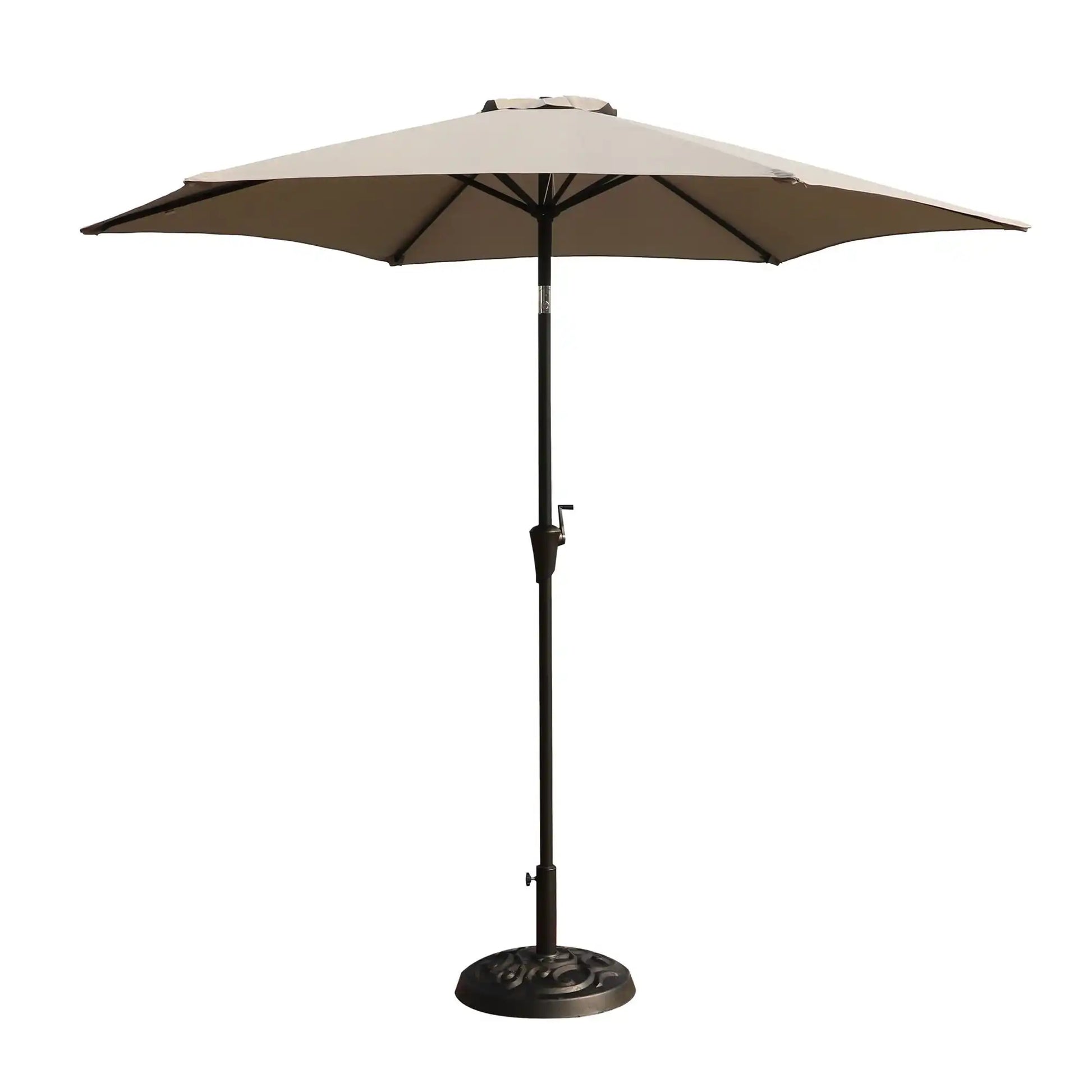 8.8' Outdoor Aluminum Patio Umbrella, Market Umbrella With 33 Pounds Round Resin Umbrella Base Lift - Best Buy Furniture