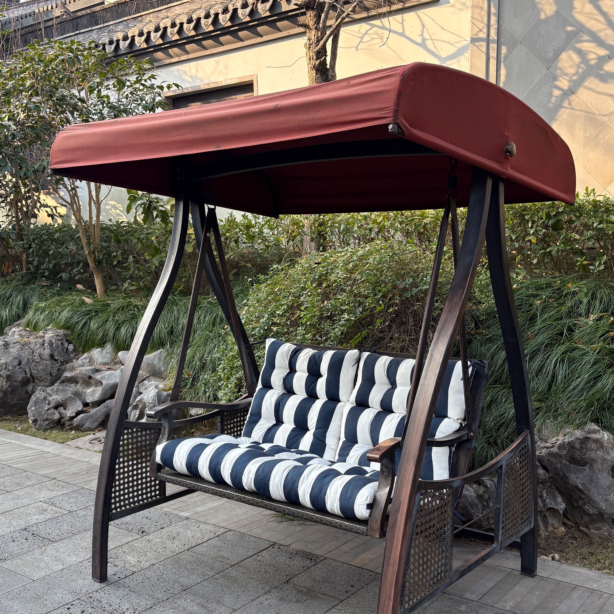 2 Piece High Back Patio Chair Cushion Set, Tufted Adirondack And Rocking Chair Cushions - Best Buy Furniture