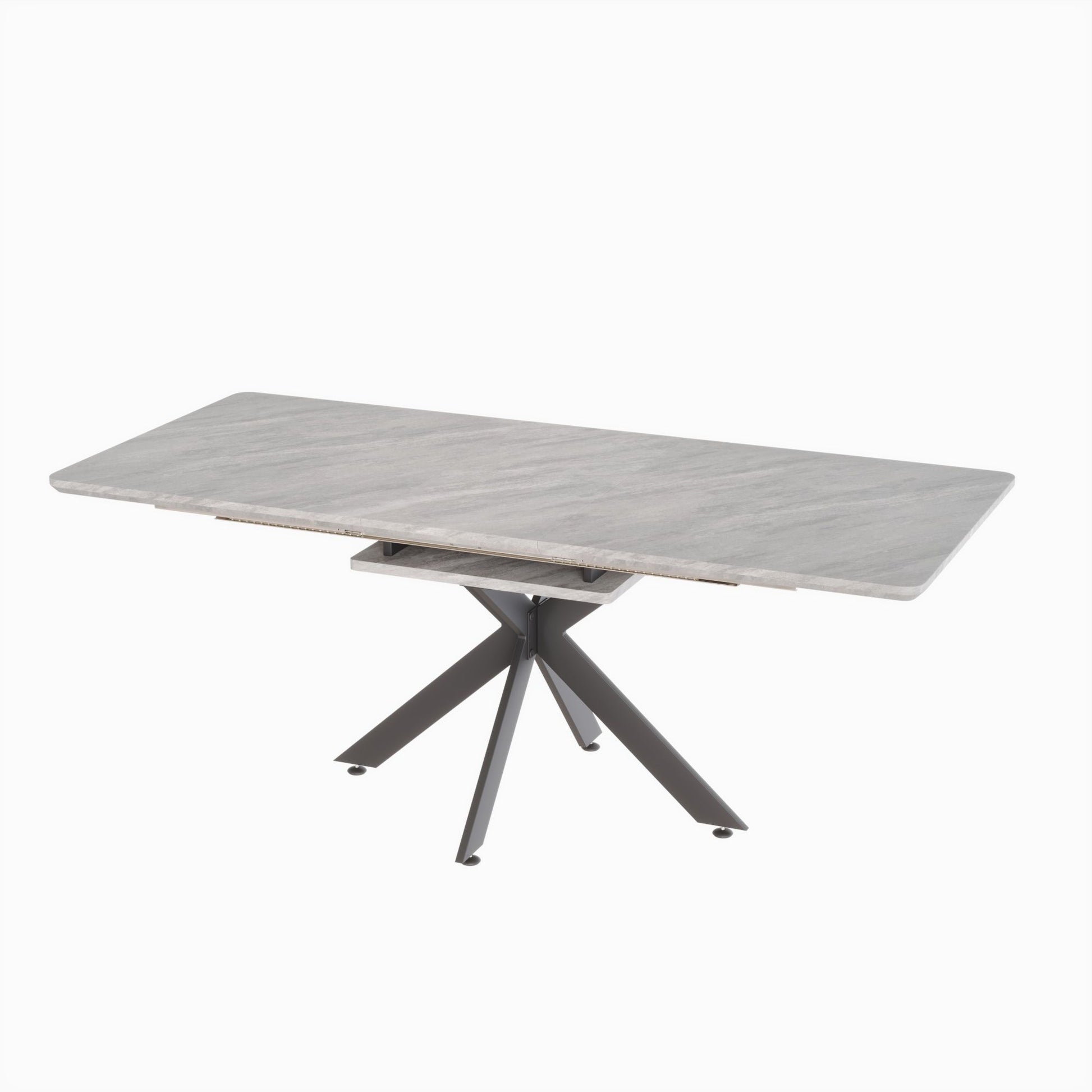 Modern Extendable Dining Table Set For 6 - 8 - Black / Gray - Best Buy Furniture