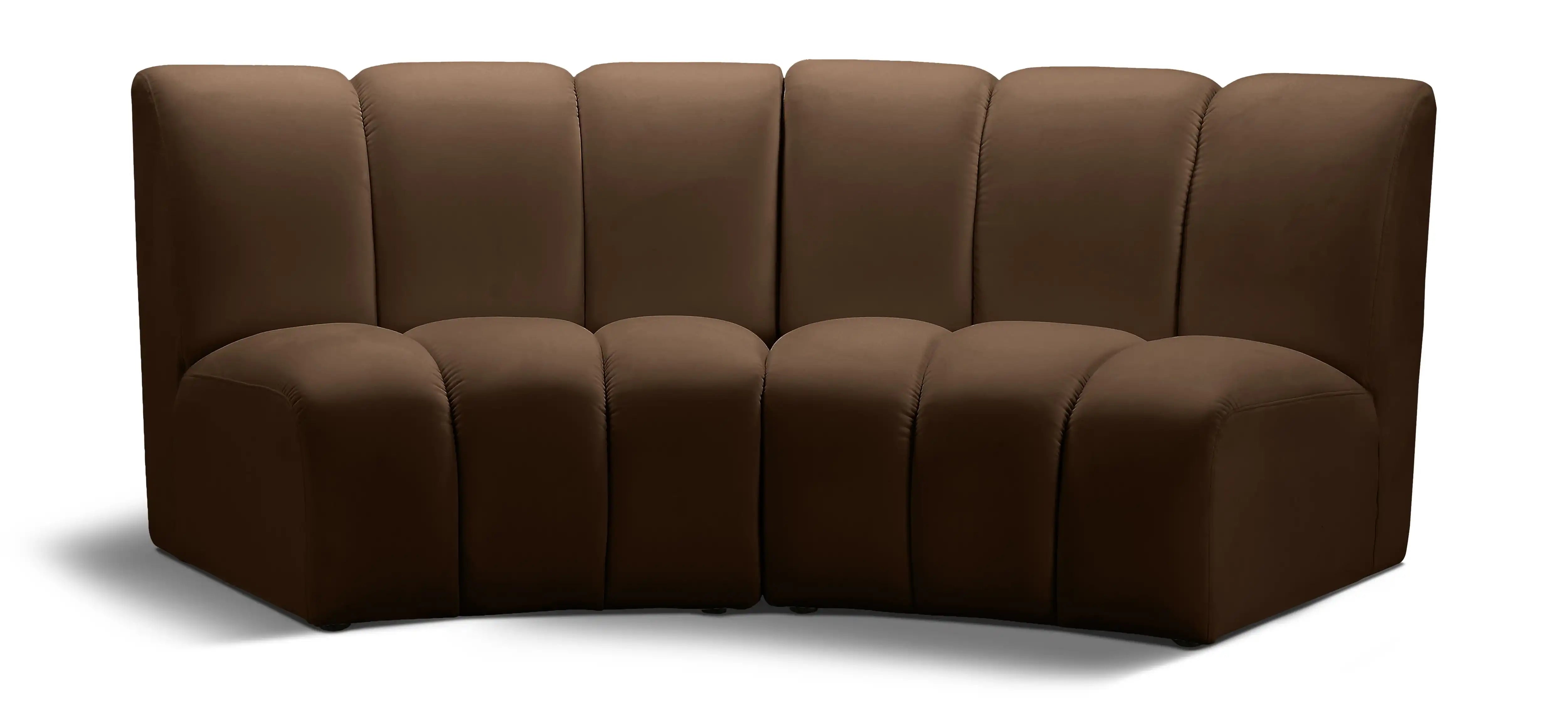 Infinity - 2 Piece Modular Sectional - Brown - Best Buy Furniture