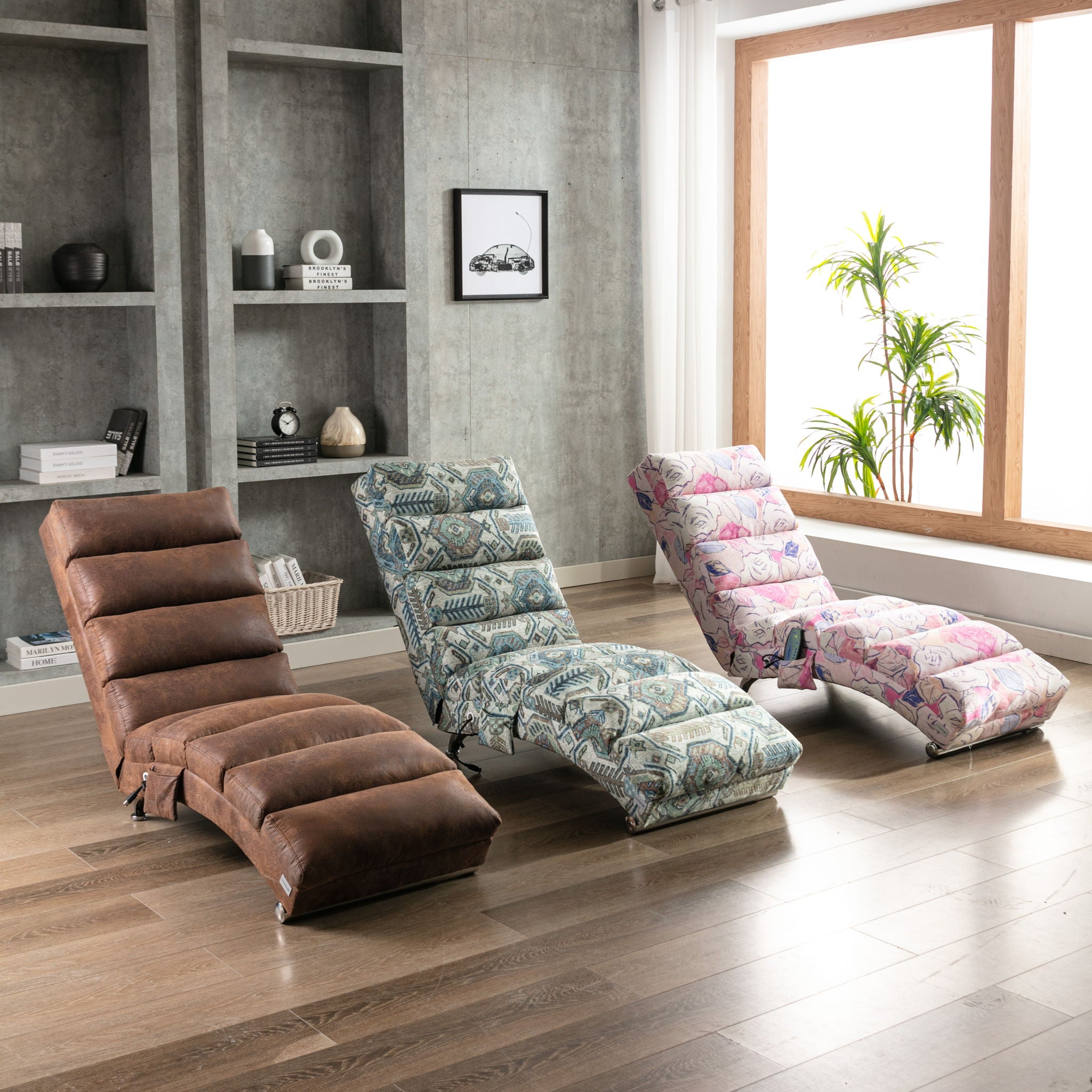 Massage Chaise Lounge Indoor With Remote Control, Ergonomic Electric Massage Lounger - Best Buy Furniture