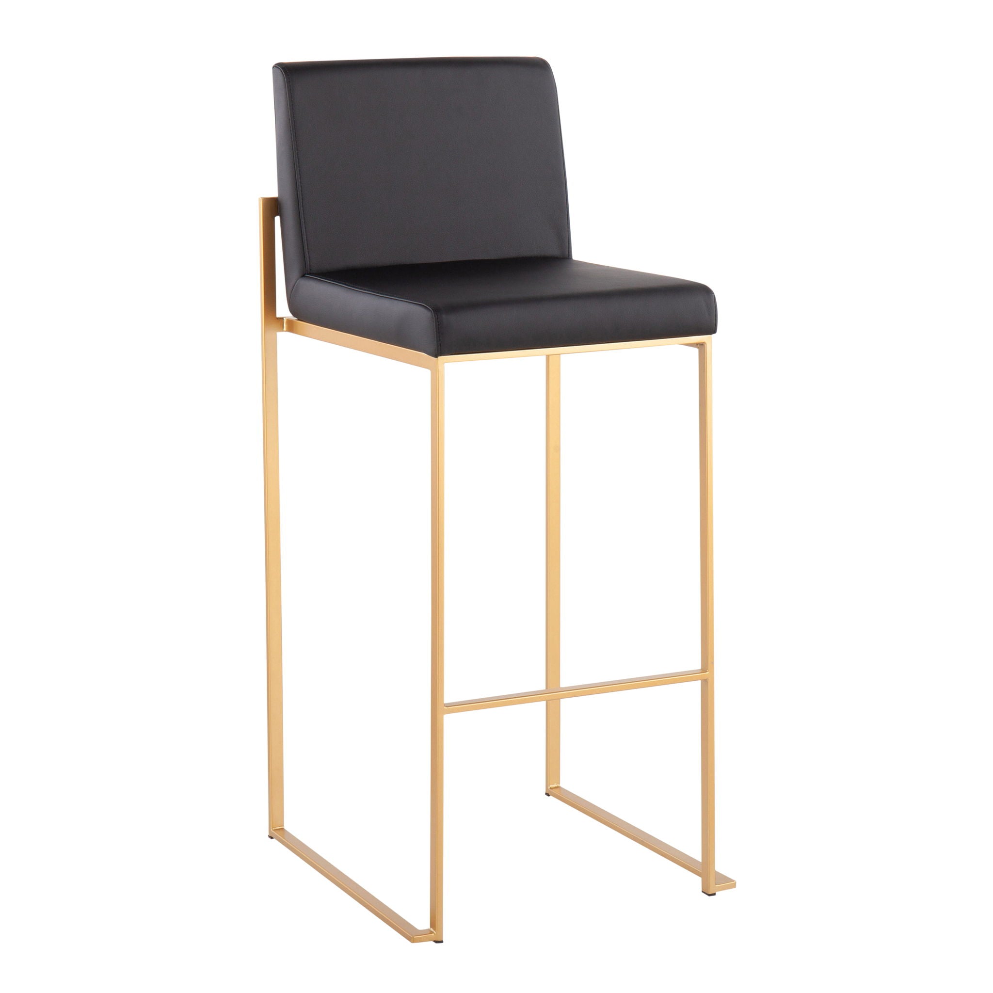 Fuji - Contemporary Design High Back Barstool (Set of 2) - Best Buy Furniture