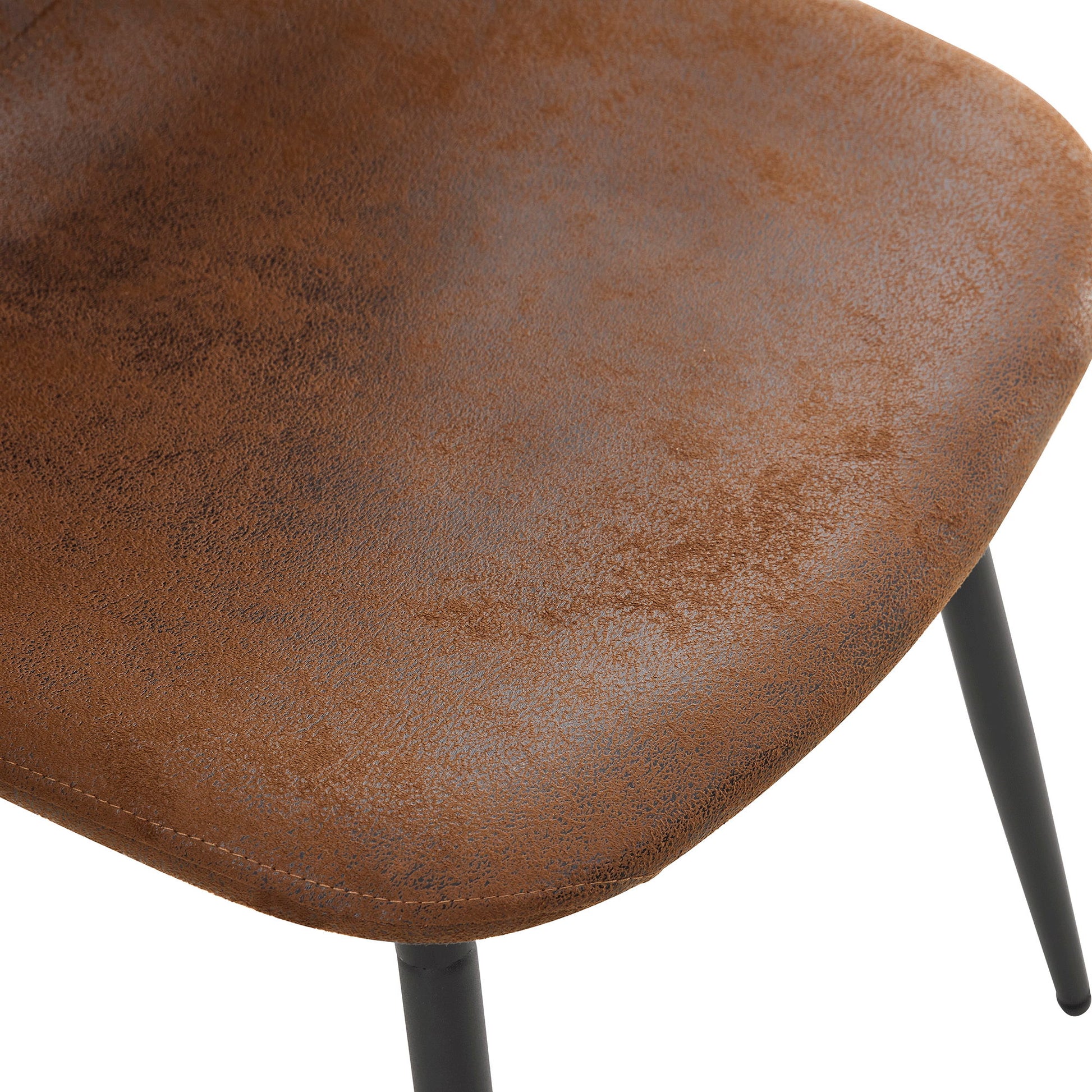 Suede Backrest Chairs With Metal Legs & Herringbone Dining Table Set - Best Buy Furniture