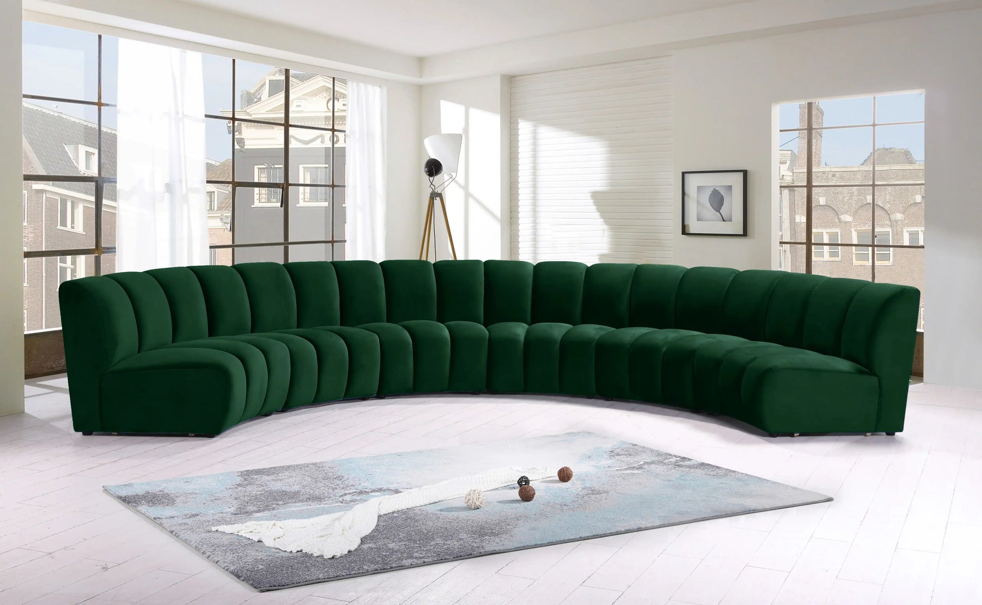 Infinity - 6 Piece Velvet Modular Sectional - Best Buy Furniture