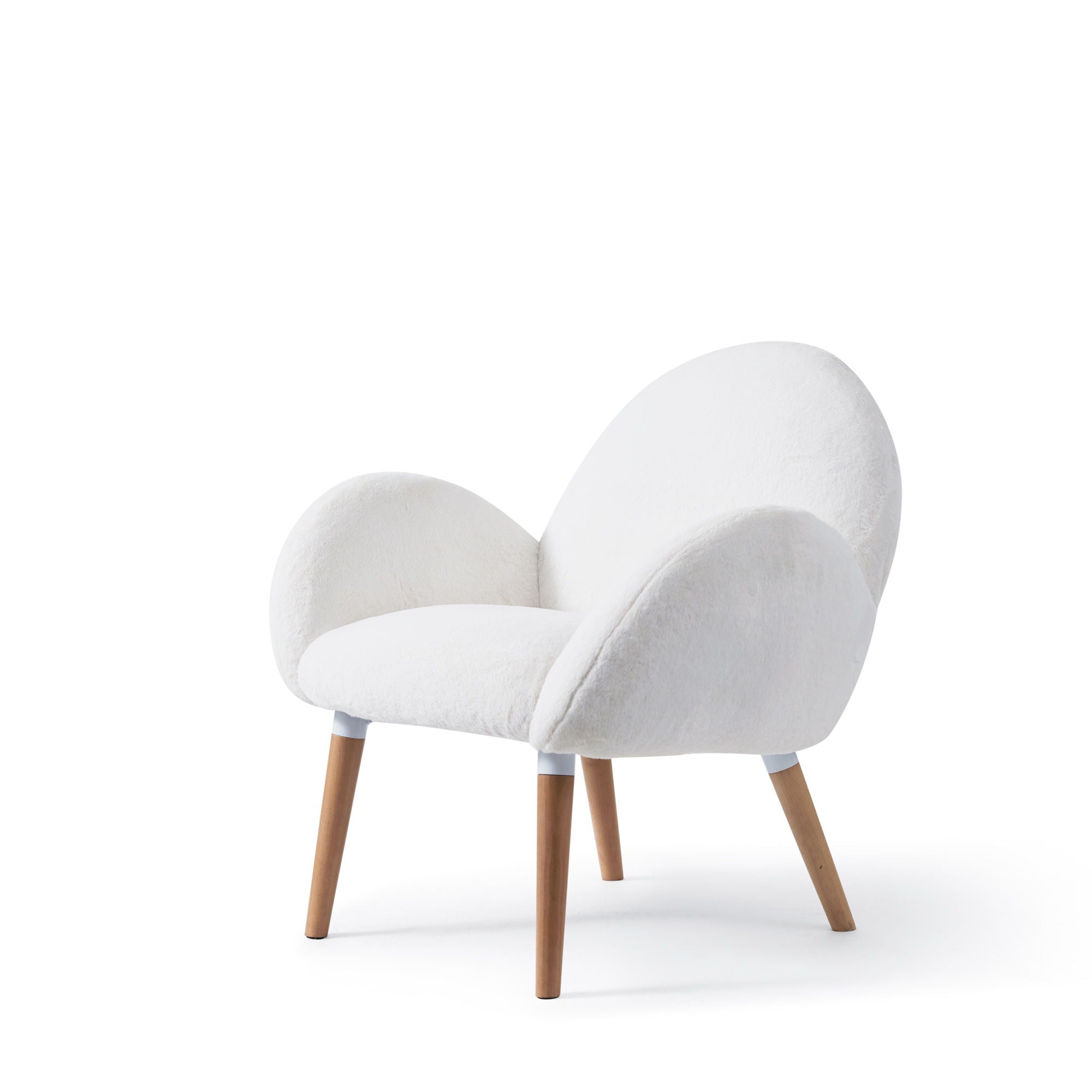 Imitation Lamb Fabric Sofa Chair - White - Best Buy Furniture