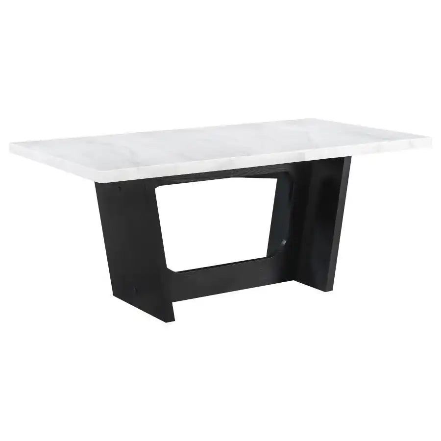 Osborne - Marble Top Dining Table - Rustic Espresso - Best Buy Furniture