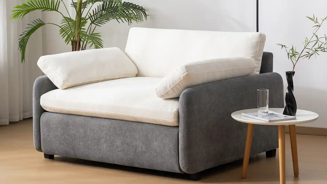Oversized Chenille Single Sofa Chair,Wide and Deep Seat Accent Chair - Best Buy Furniture