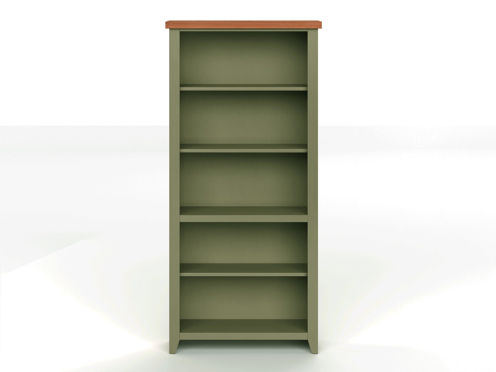 Vineyard - 72" High 5 Shelf Bookcase - Sage Green And Fruitwood - Best Buy Furniture