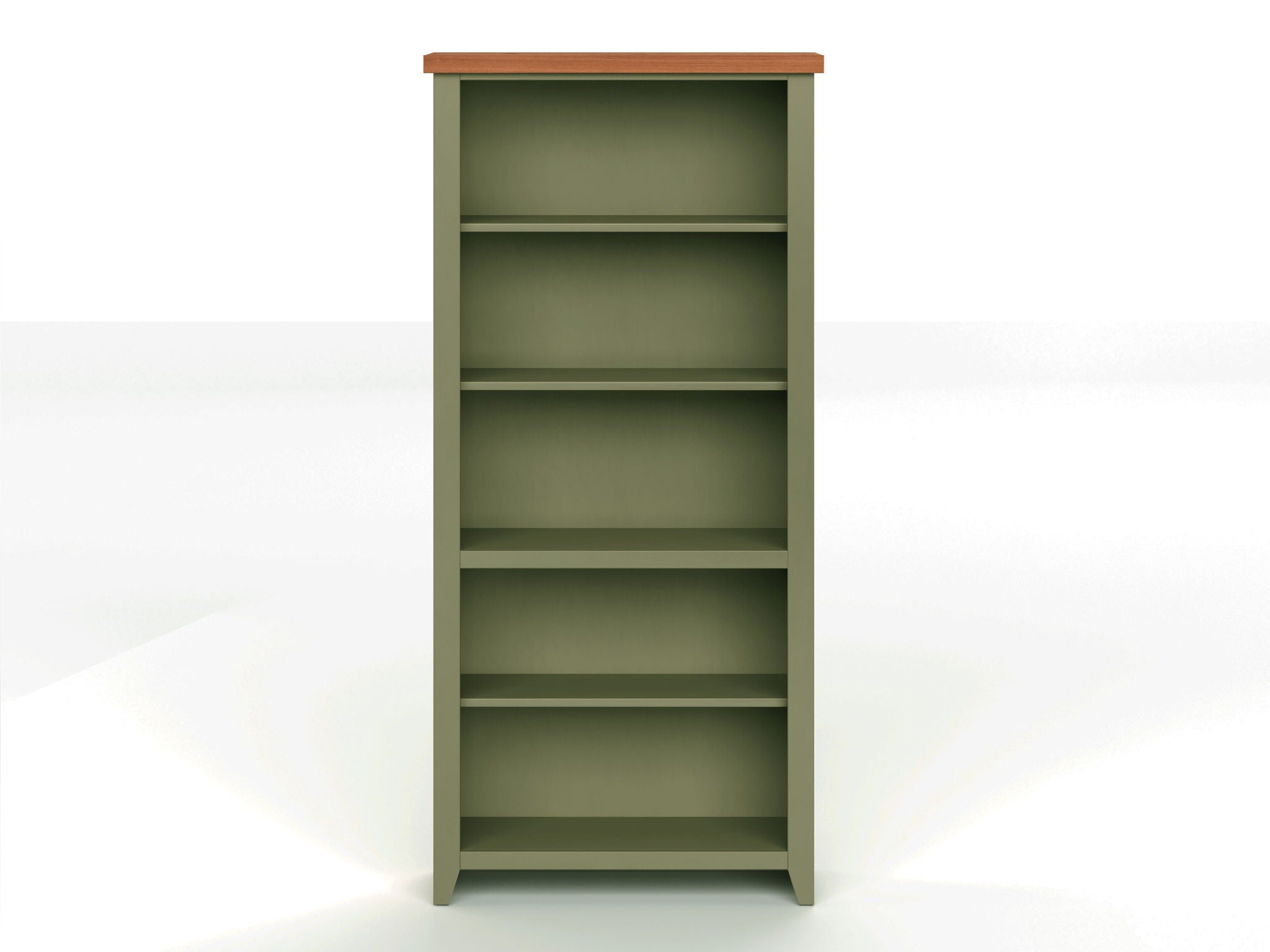 Vineyard - 72" High 5 Shelf Bookcase - Sage Green And Fruitwood - Best Buy Furniture