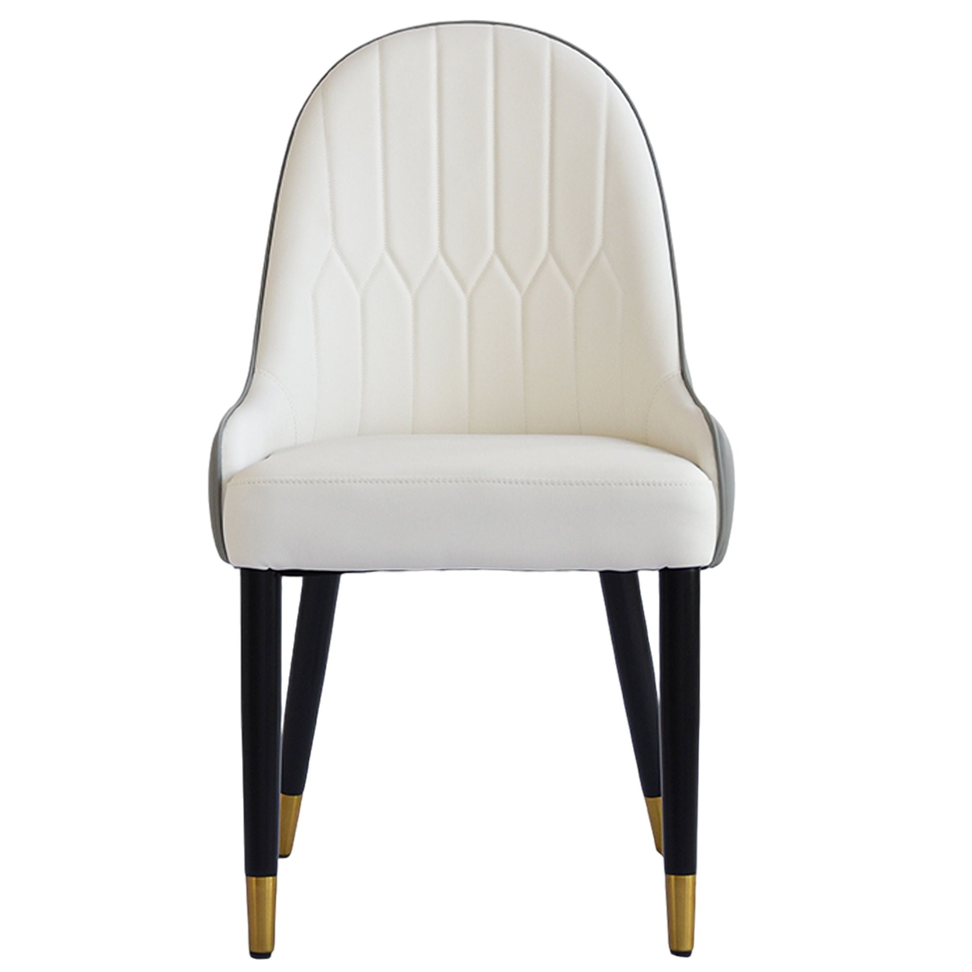 Modern PU Sponge-Filled Dining Chair, Solid Wood Metal Legs, Suitable For Restaurants, Living Rooms And Rooms (Set of 2) - Best Buy Furniture