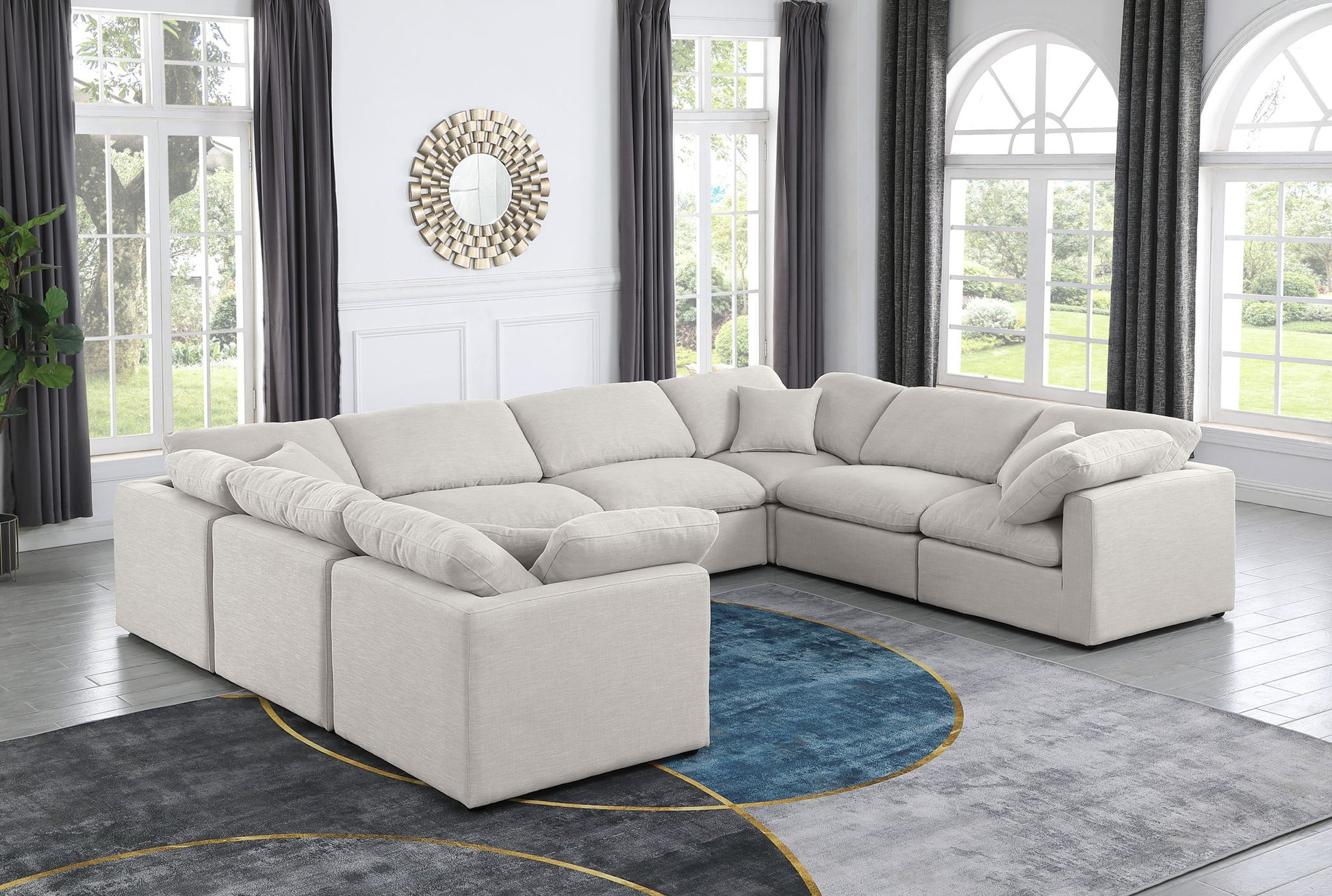 Indulge - Linen 8 Piece Modular Sectional - Best Buy Furniture