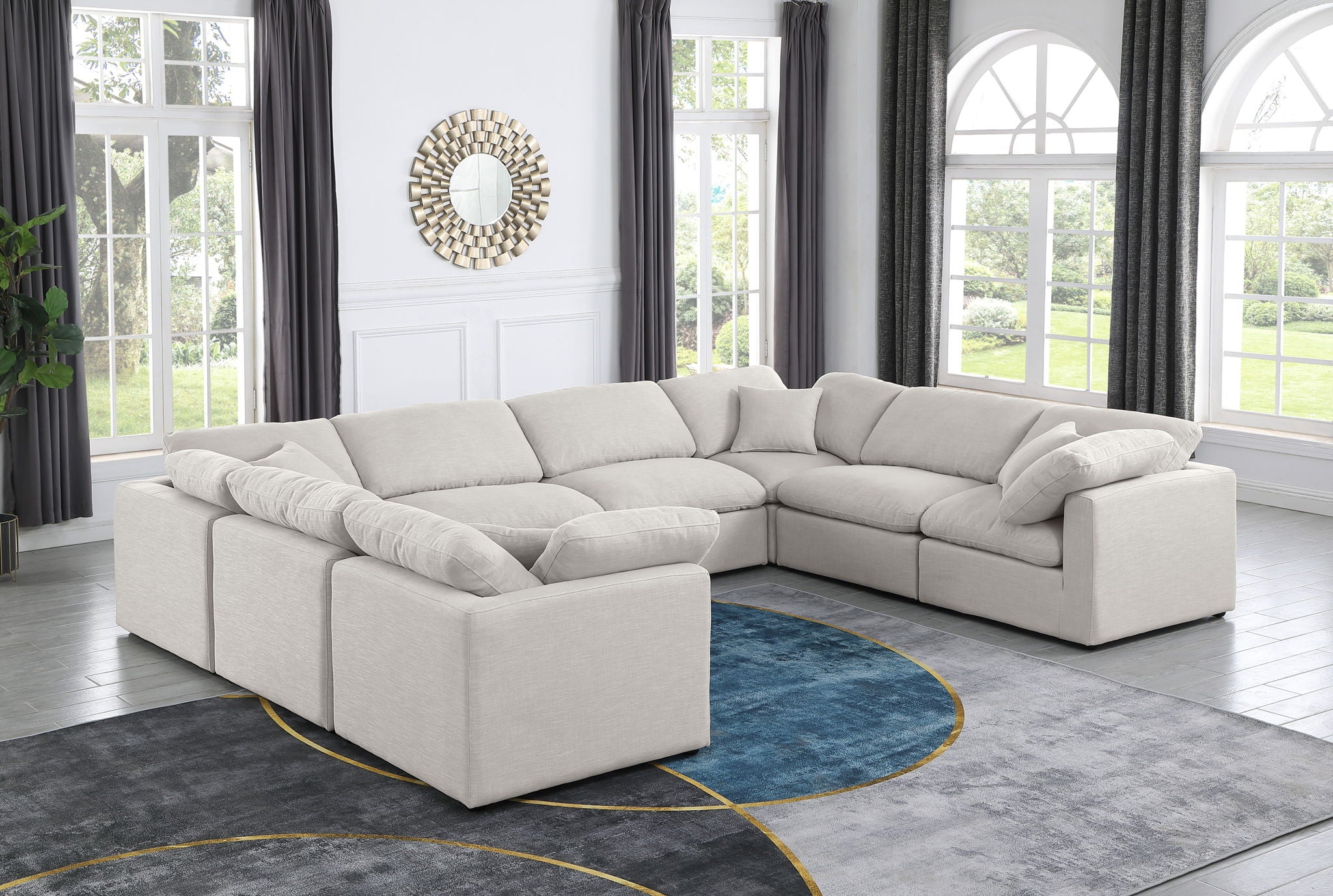 Indulge - Linen 8 Piece Modular Sectional - Best Buy Furniture