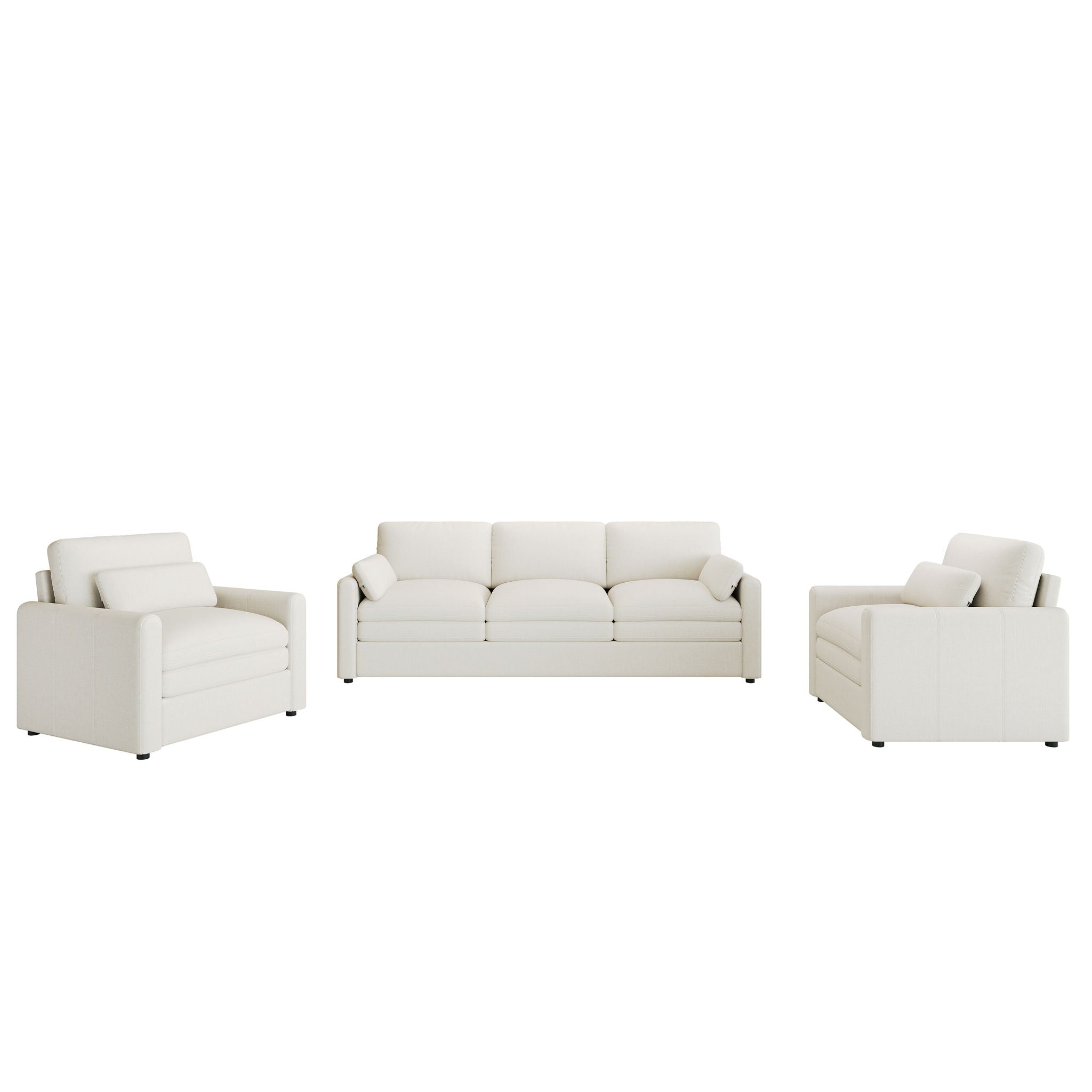 Cloud Sofa Set Couch For Living Room - Beige - Best Buy Furniture